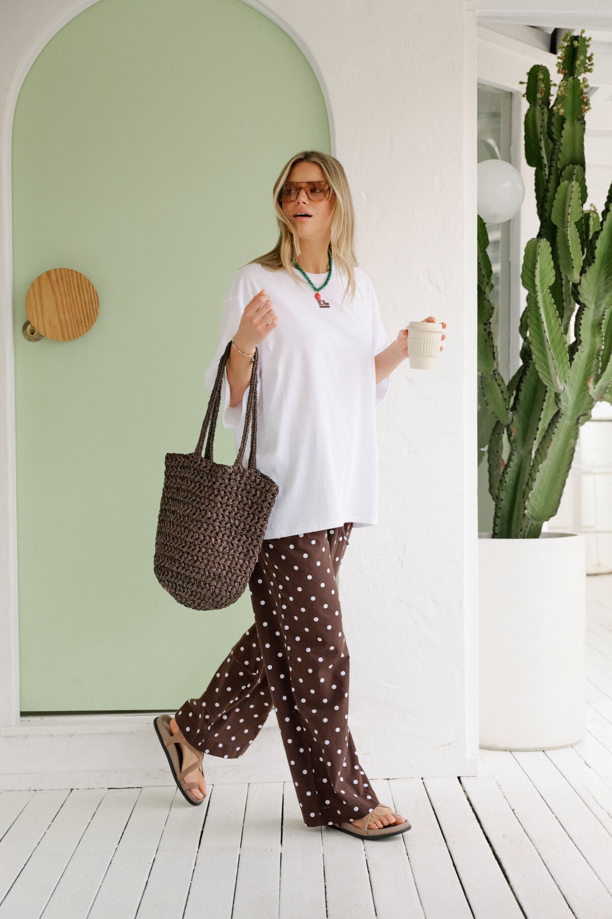 Resort Pant (Choc Polka Dot) - Something For Me​​