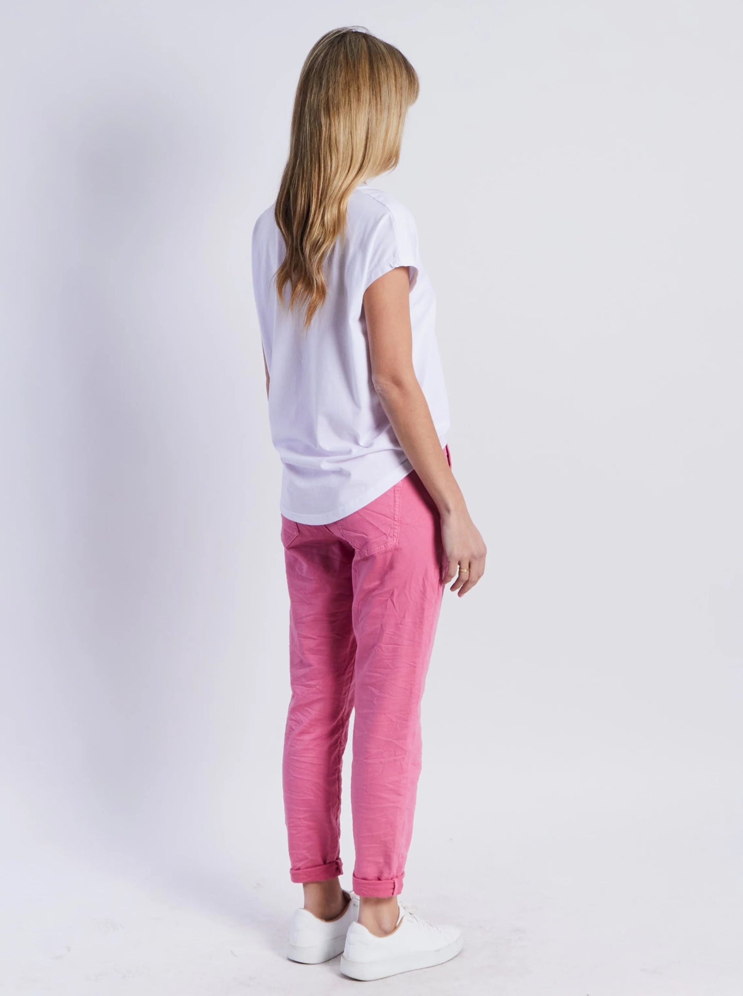 Riley Denim Joggers (Pink) - Something For Me​​