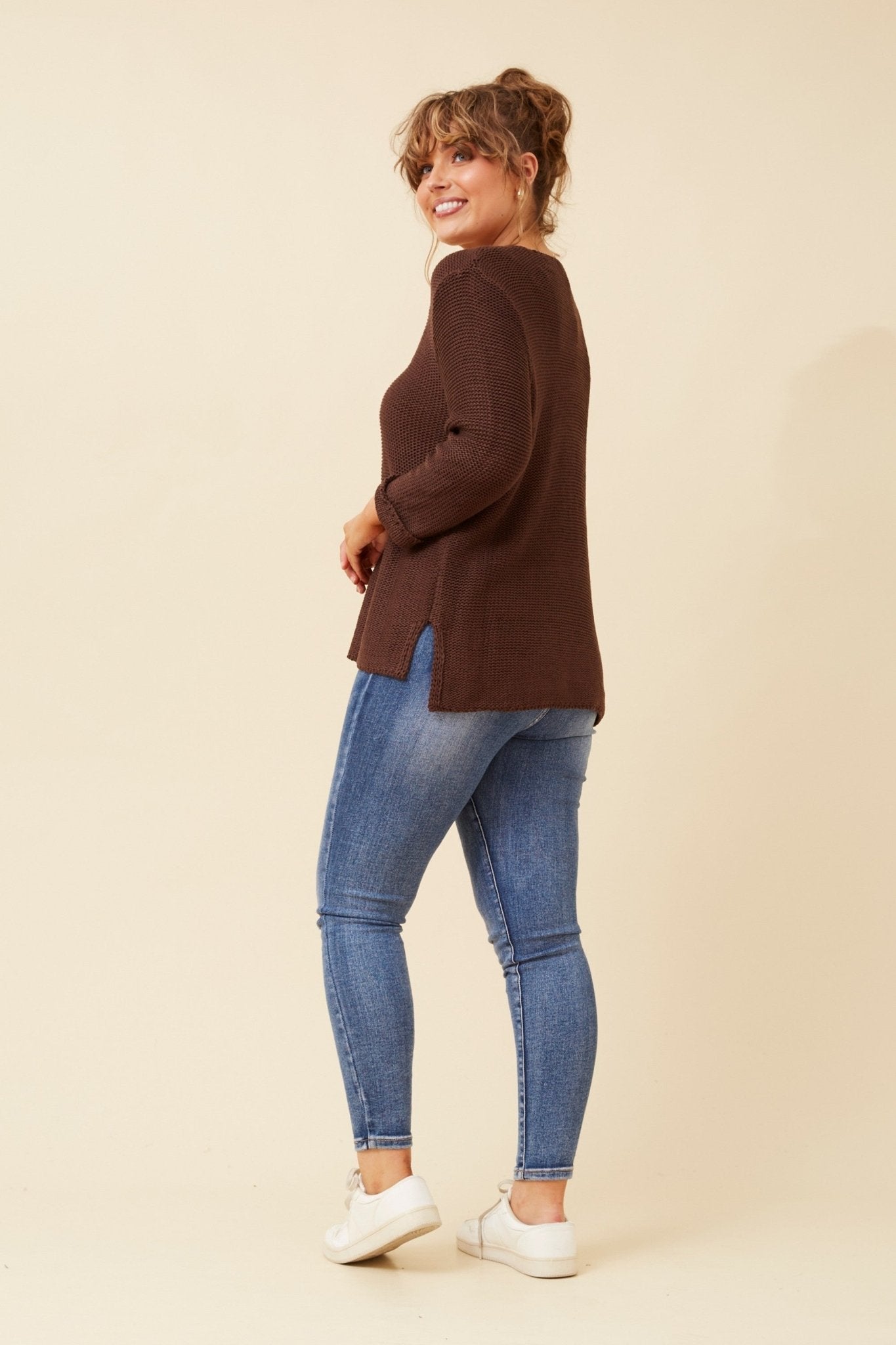 Rohana Knit Jumper (Chocolate) - Something For Me​​
