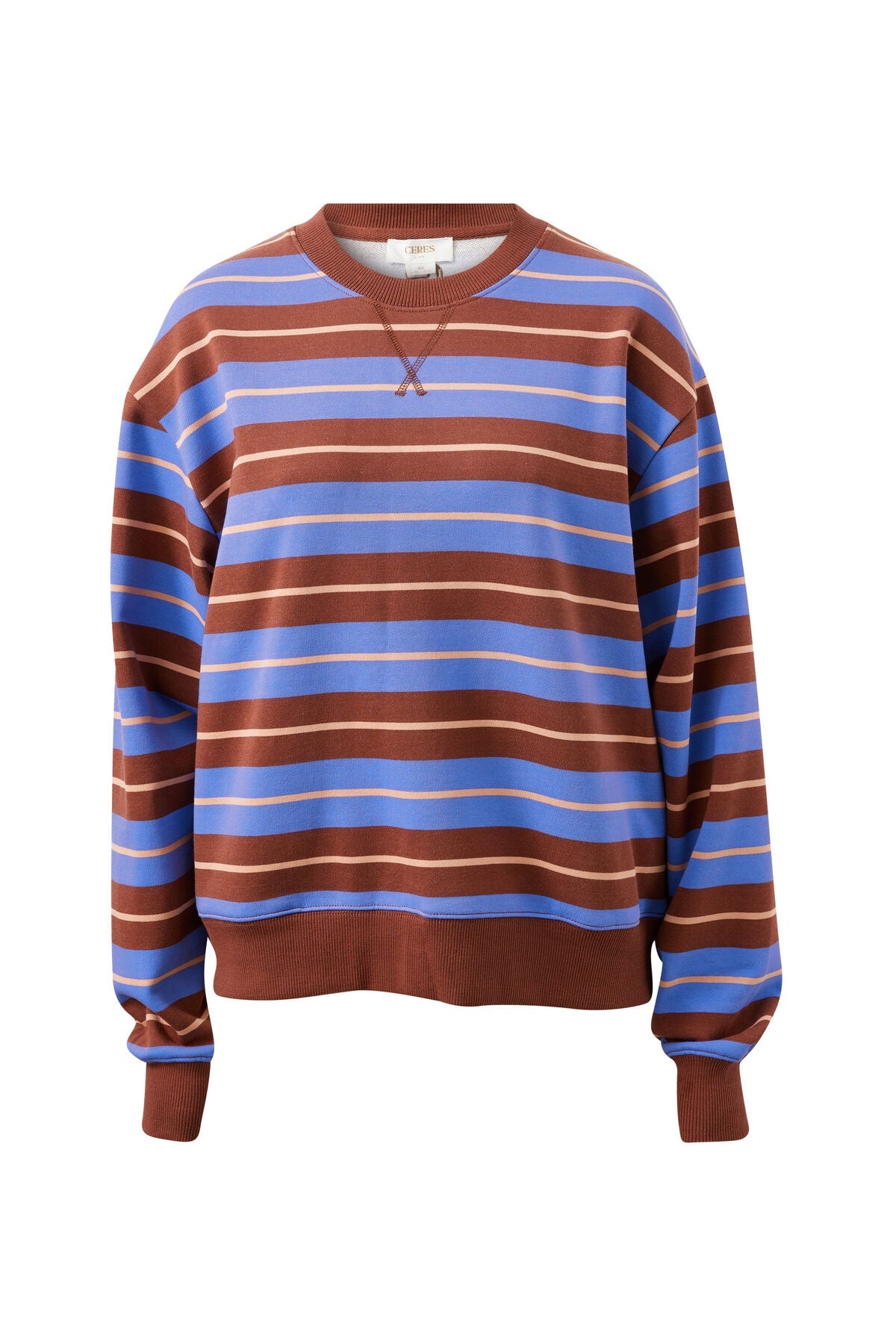 Romy Crew (Vintage Blue Pink Clay Burnt Toffee Stripe) - Something For Me​​