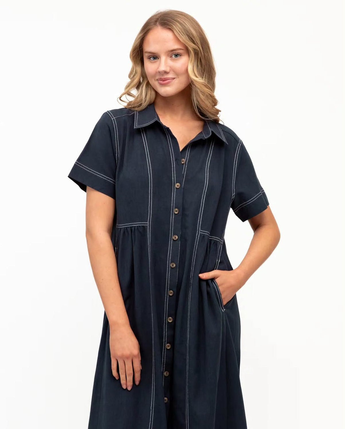Sadie Dress (Navy) - Something For Me​​