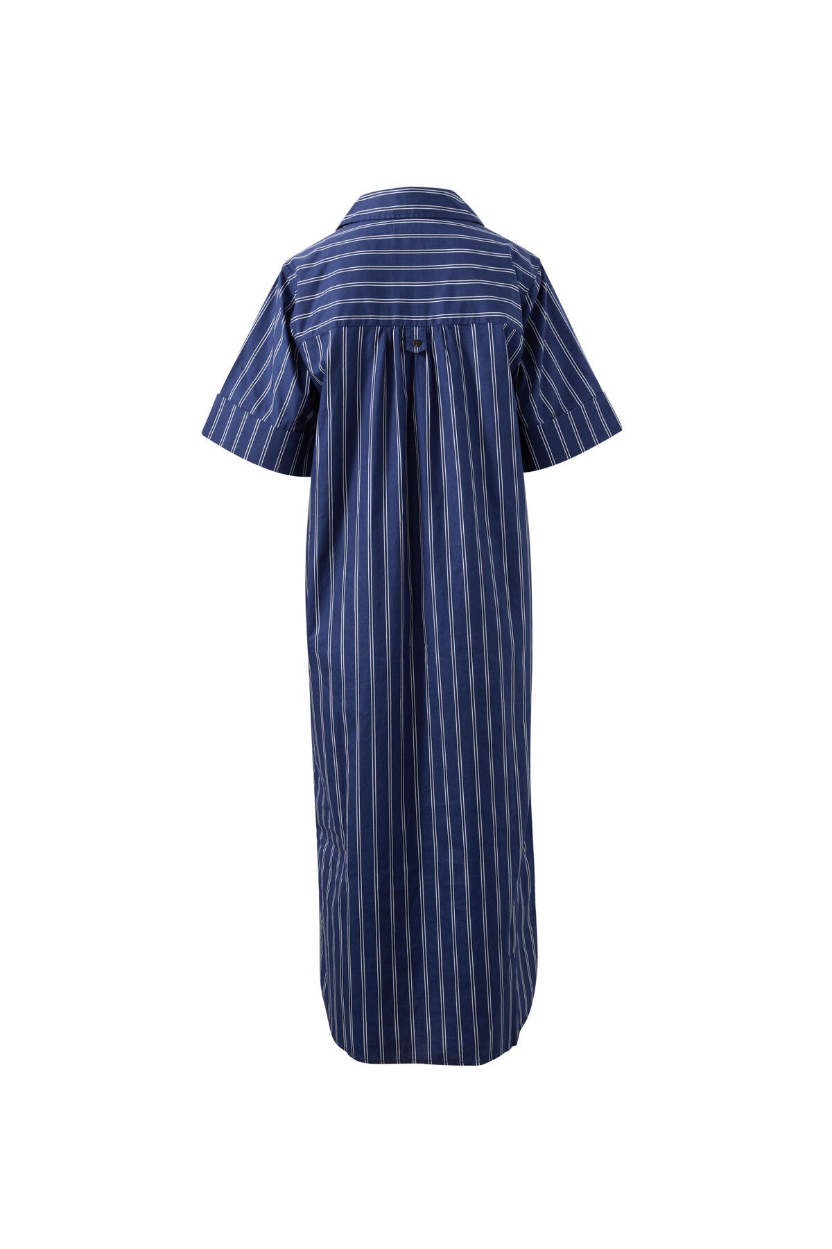 Samara Midi Shirt Dress (Prussian Blue Stripe) - Something For Me​​
