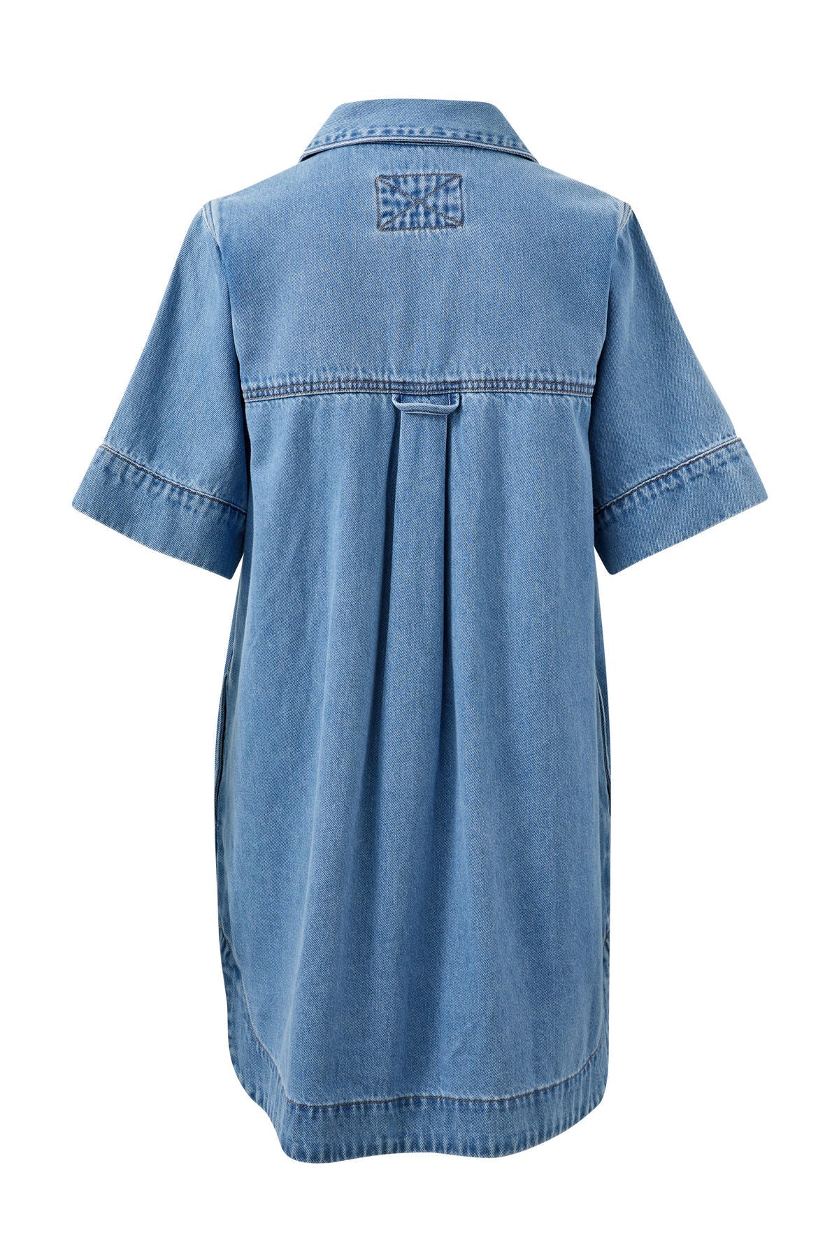 Sammy Relaxed Shirt Dress (Mid Vintage Blue) - Something For Me​​