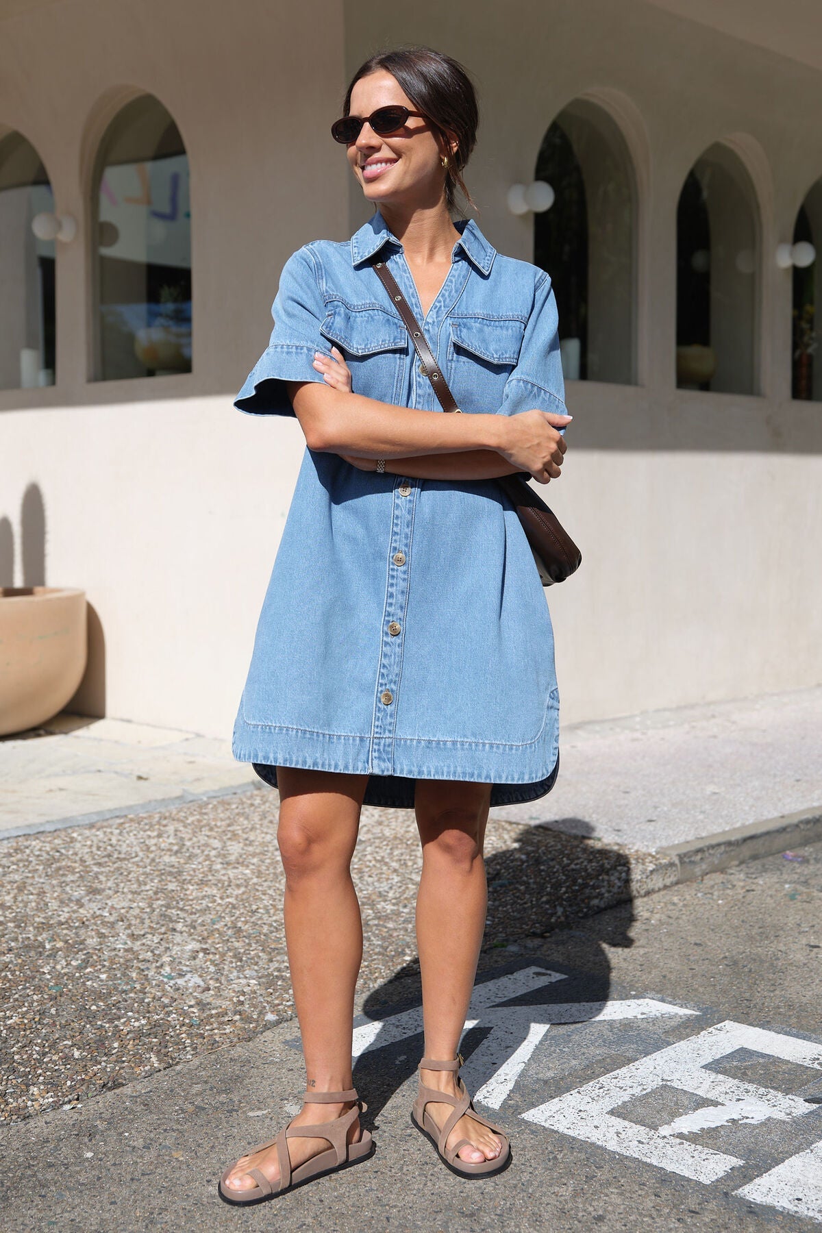 Sammy Relaxed Shirt Dress (Vintage Blue) - Something For Me​​