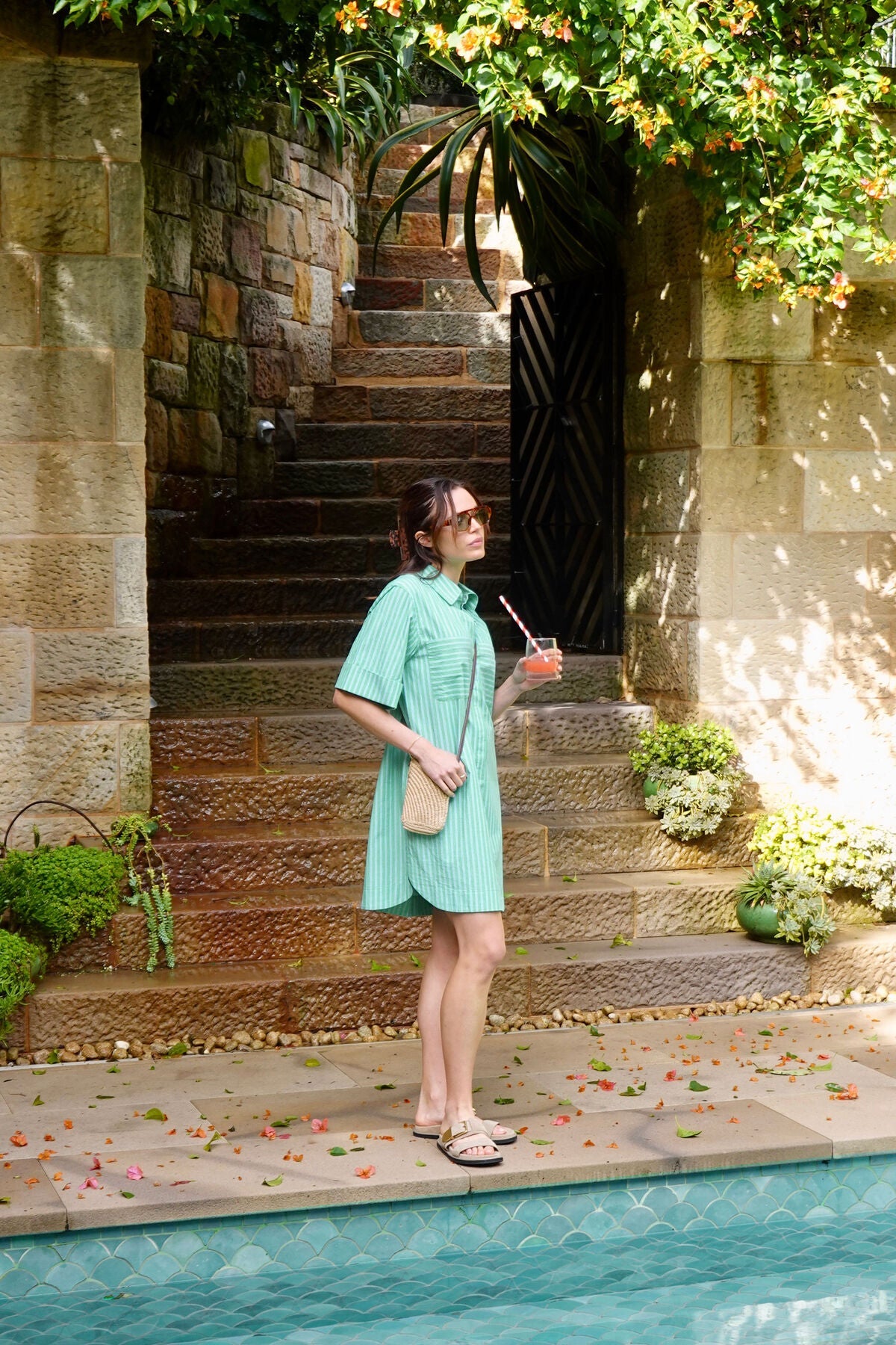 Sara Mini Shirt Dress (Zesty Triple Stripe) - Something For Me​​