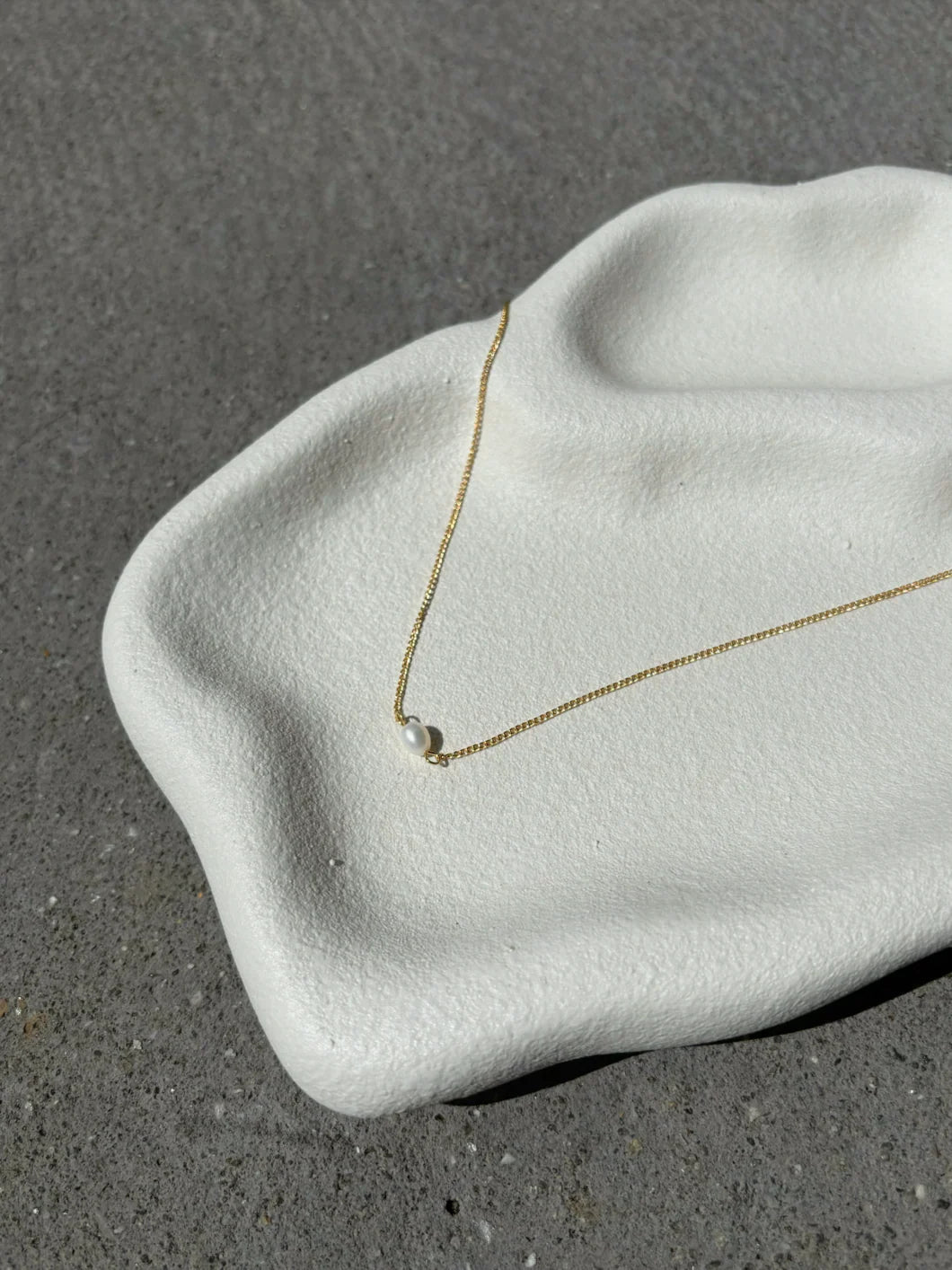 Single Pearl 18K Gold Plated Necklace - Something For Me​​