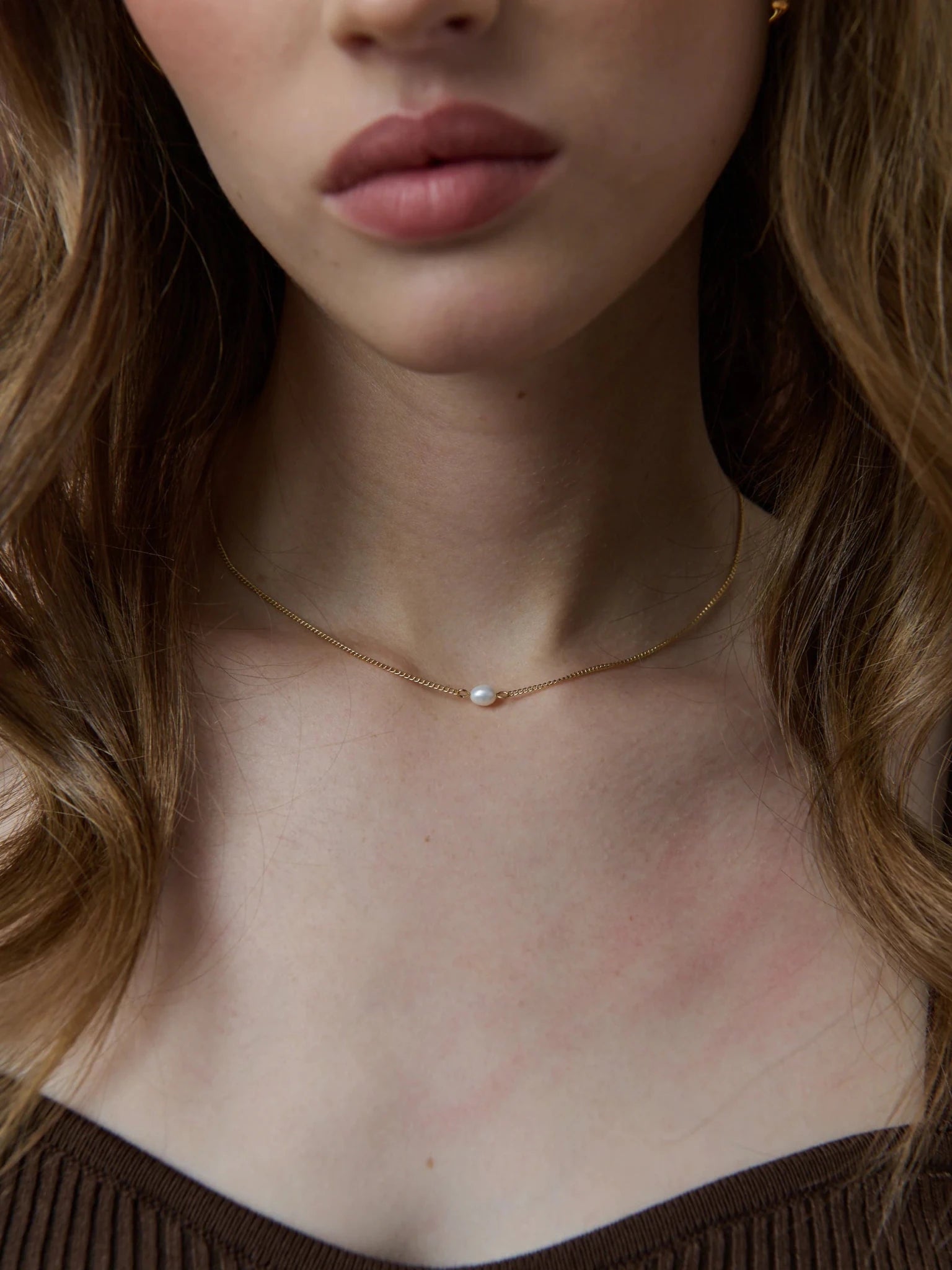 Single Pearl 18K Gold Plated Necklace - Something For Me​​