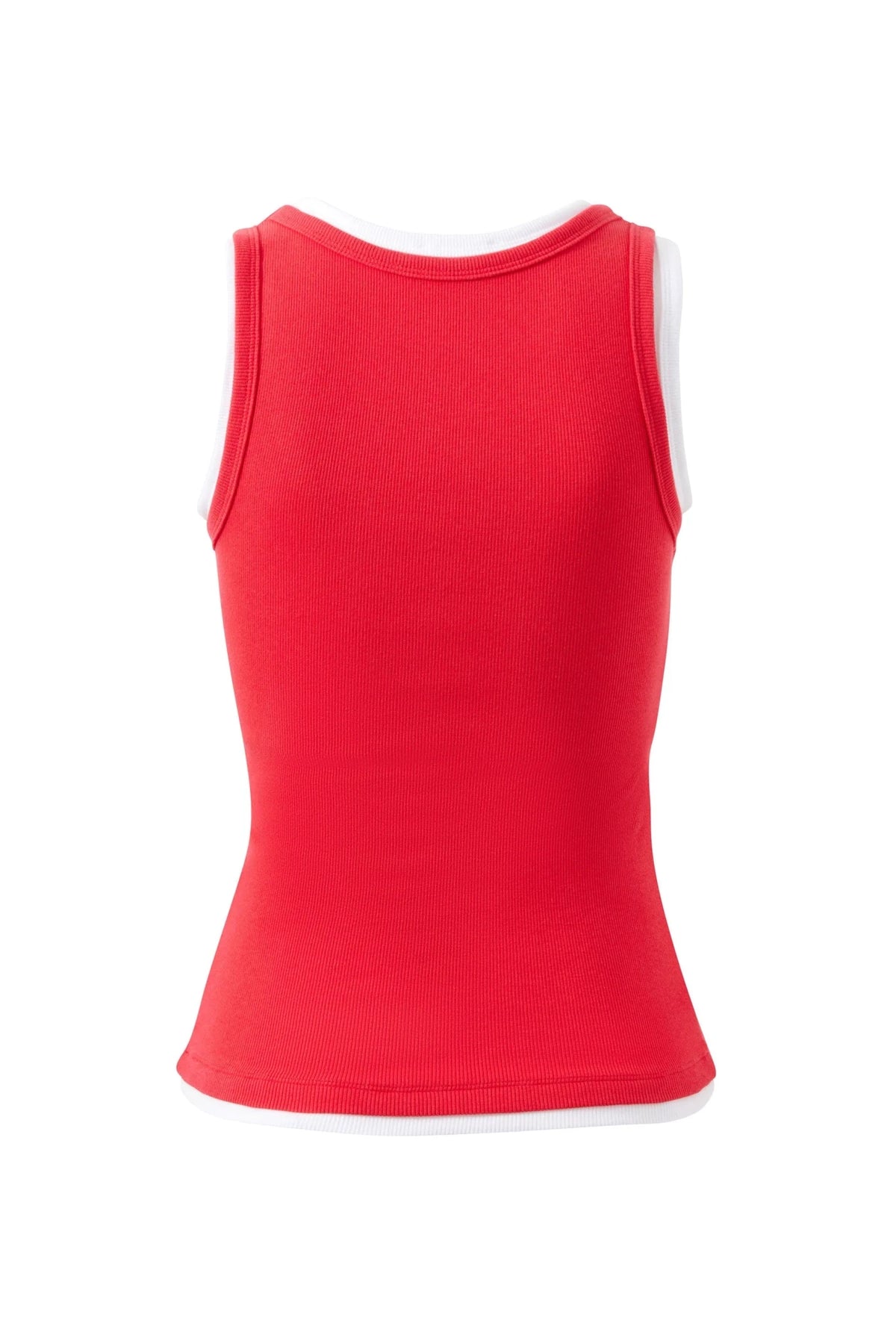 Skylar Layered Rib Tank (Red/White) - Something For Me​​