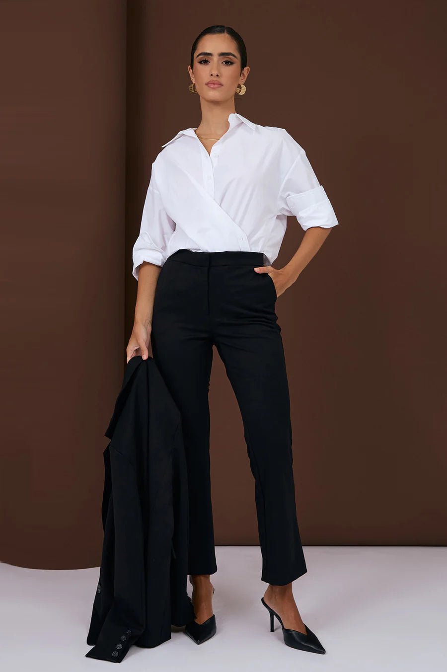 Sonny Straight Leg Pant (Black) - Something For Me​​