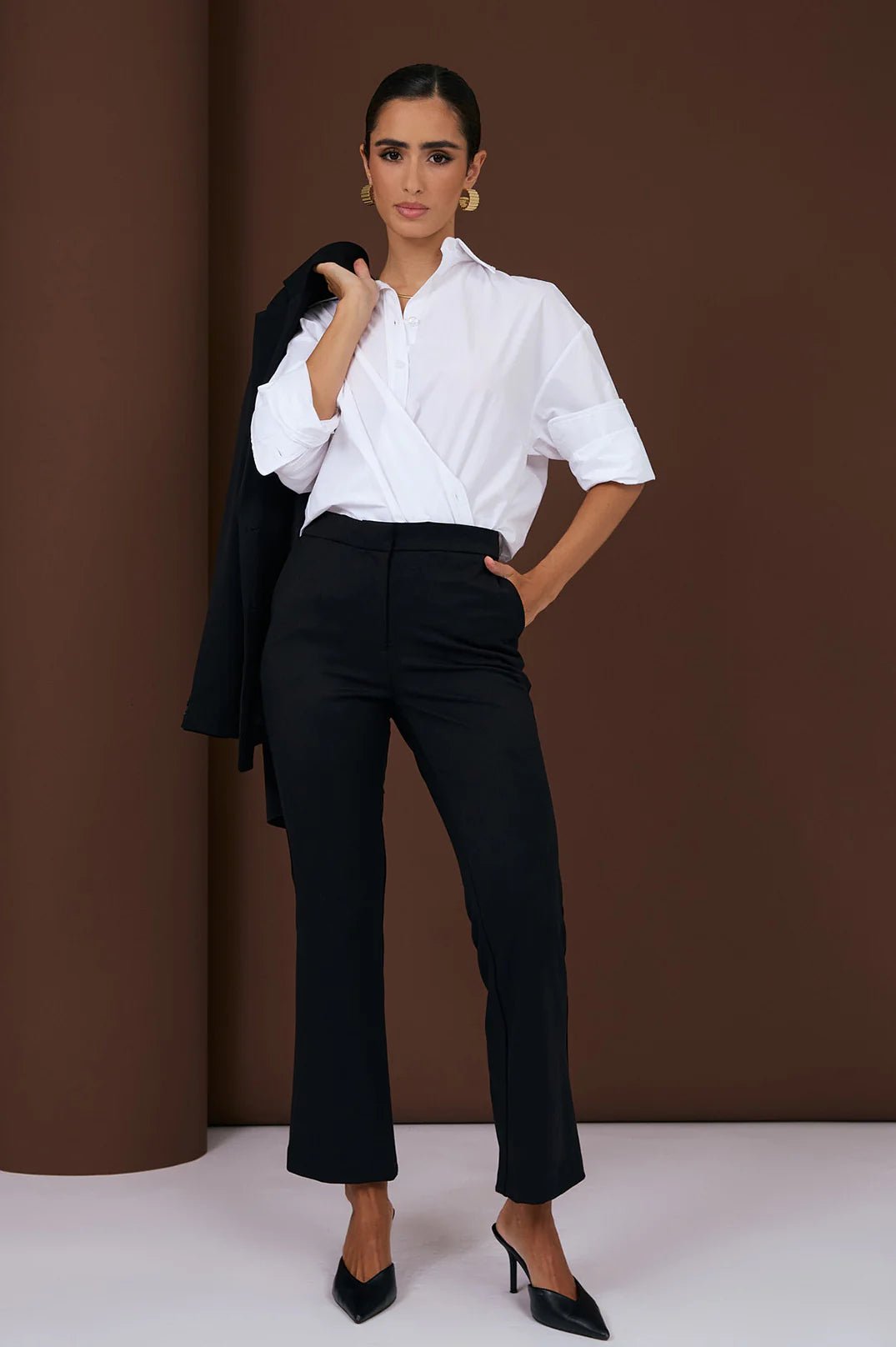 Sonny Straight Leg Pant (Black) - Something For Me​​