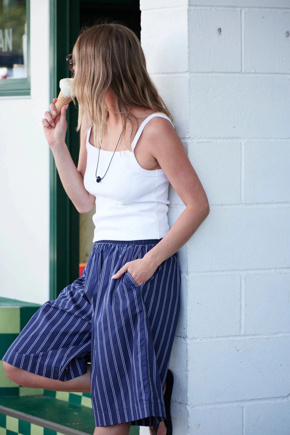 Sophie Rib Singlet (White) - Something For Me​​