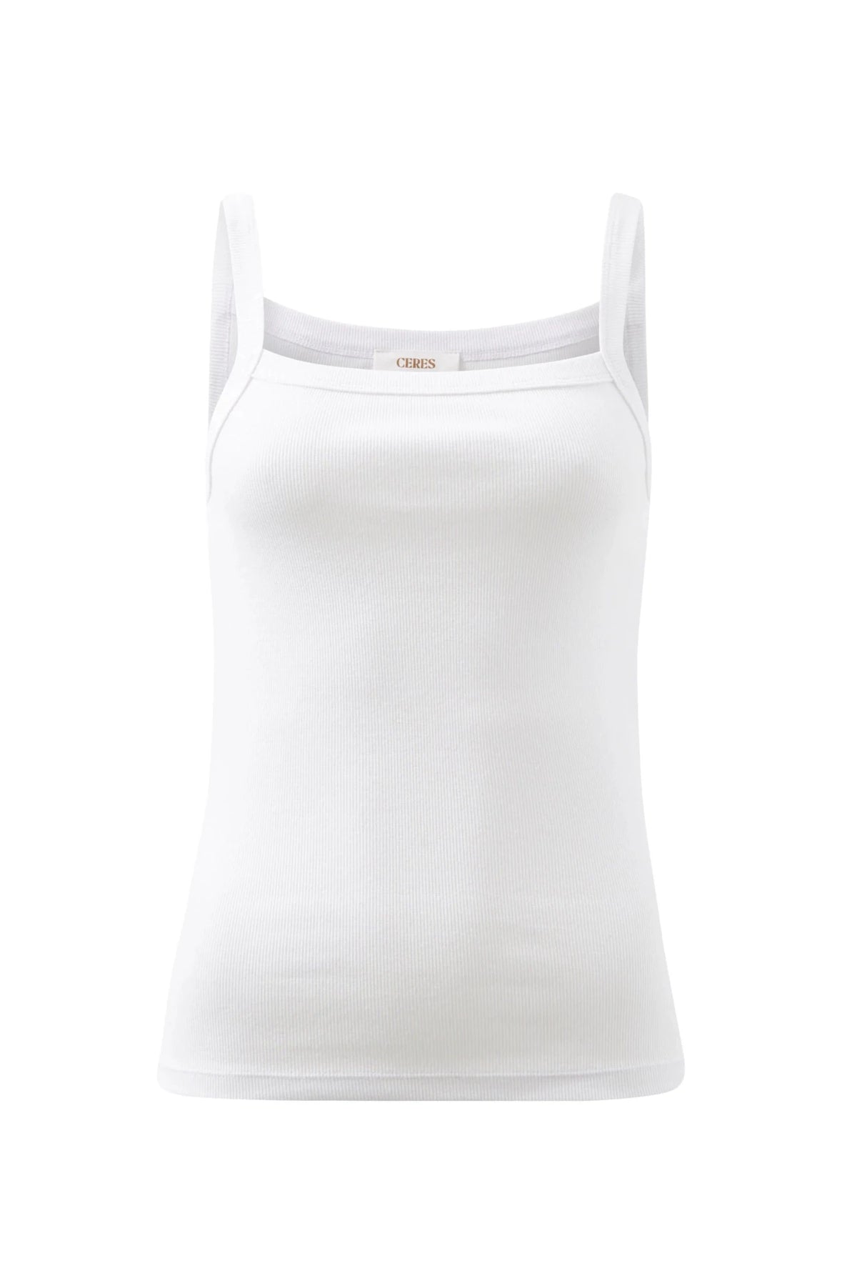 Sophie Rib Singlet (White) - Something For Me​​