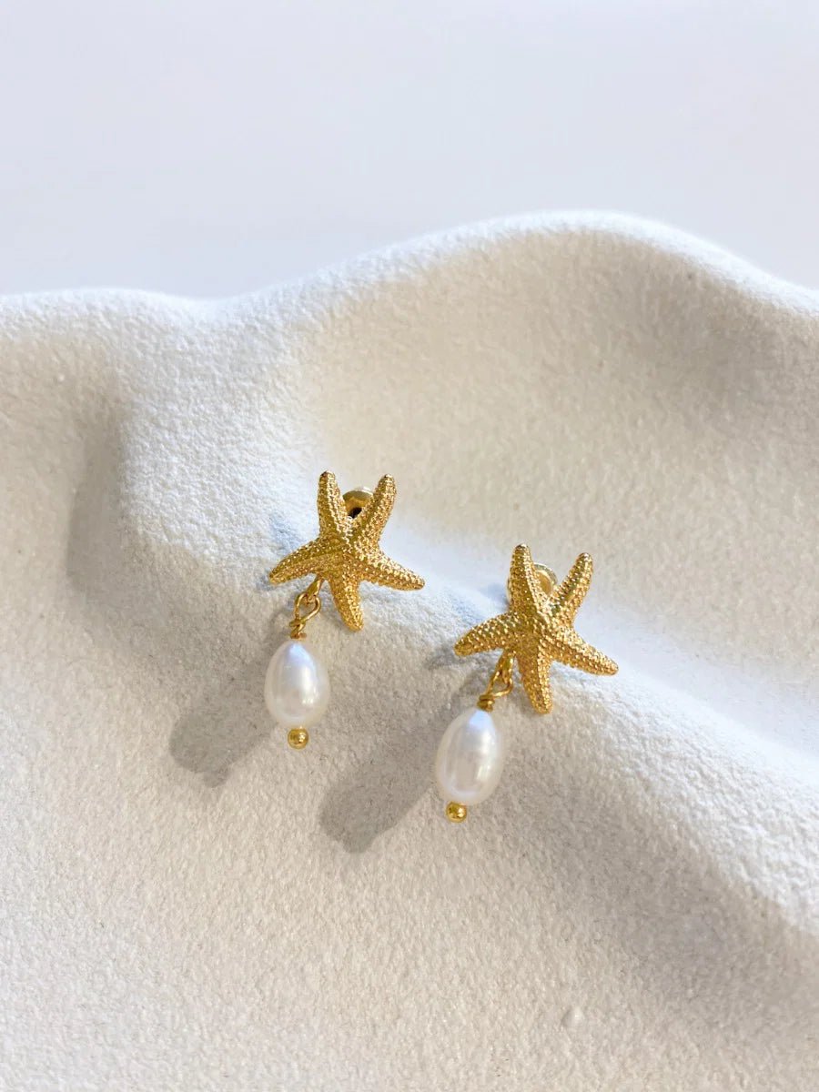 Starfish Pearl 18K Gold Plated Earrings - Something For Me​​