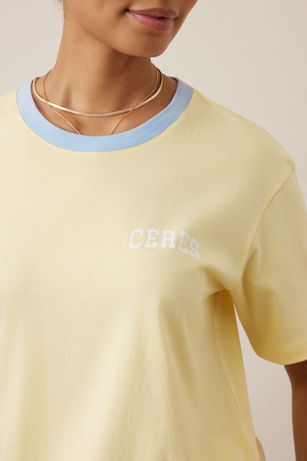 Stevie Slouchy Tee (New Butter/Heritage Logo) - Something For Me​​