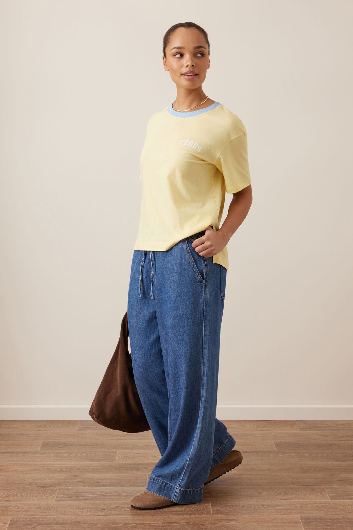 Stevie Slouchy Tee (New Butter/Heritage Logo) - Something For Me​​
