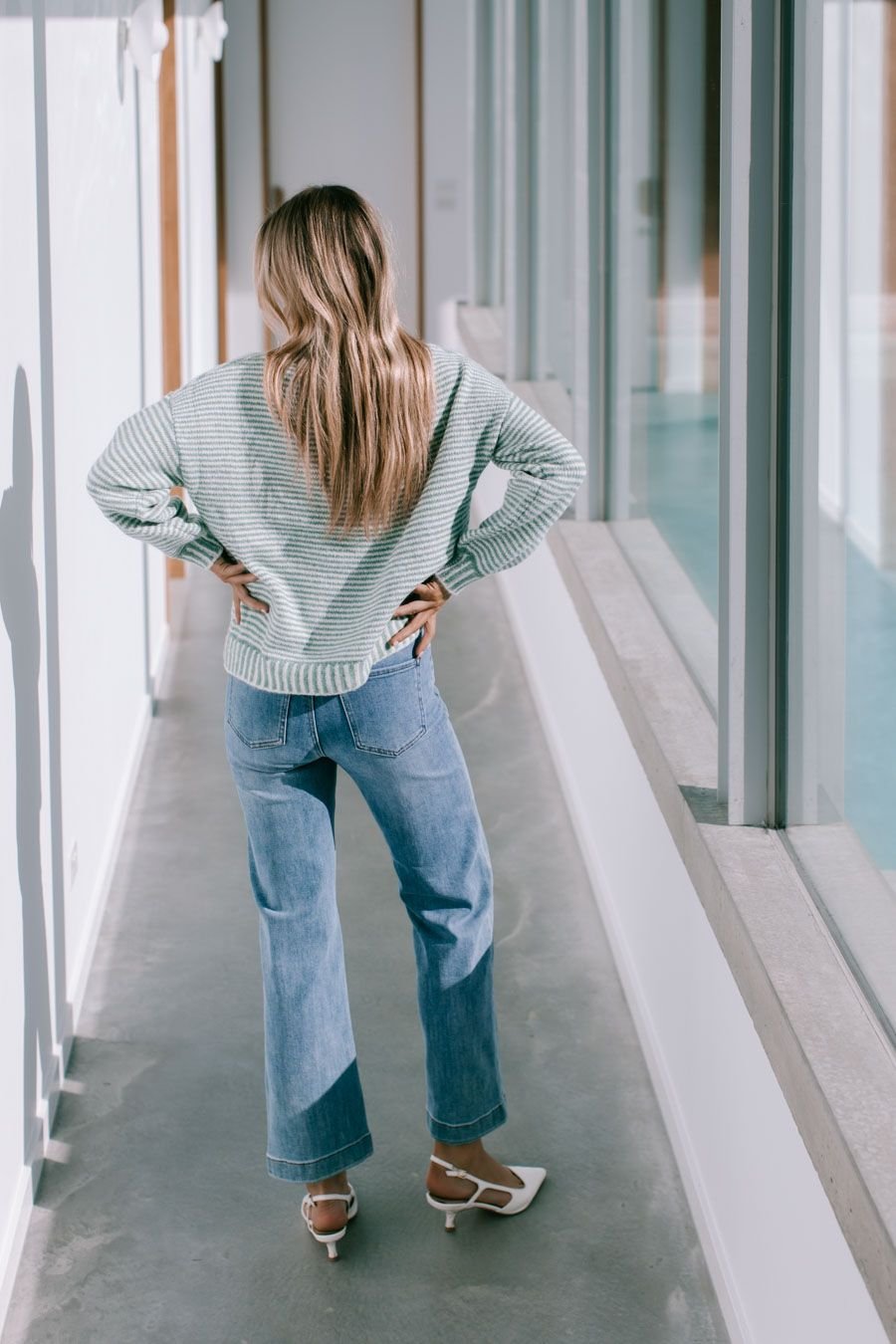 Stripe Billy Knit (Sage) - Something For Me​​