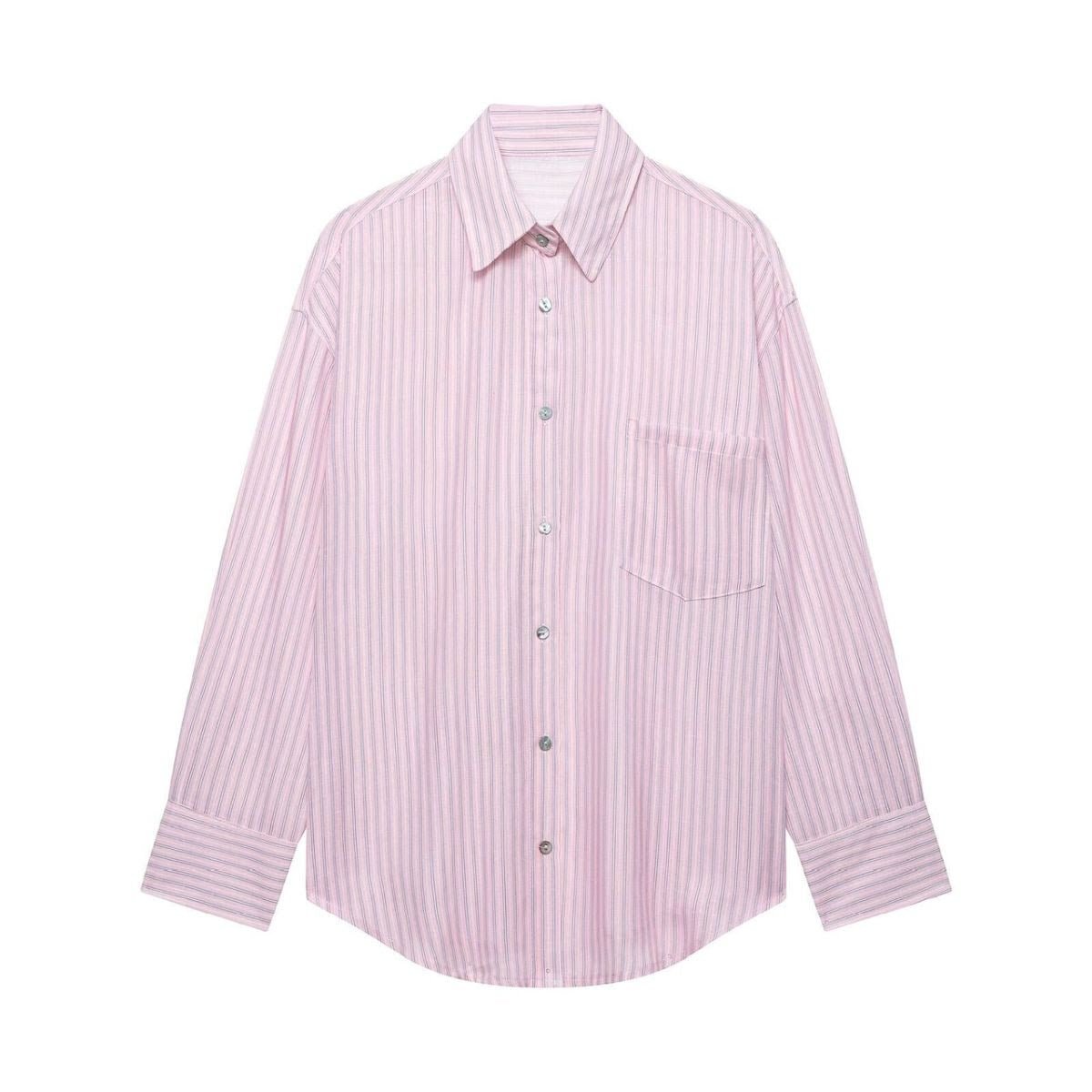 Stripe Boyfriend Shirt (Pink) - Something For Me​​