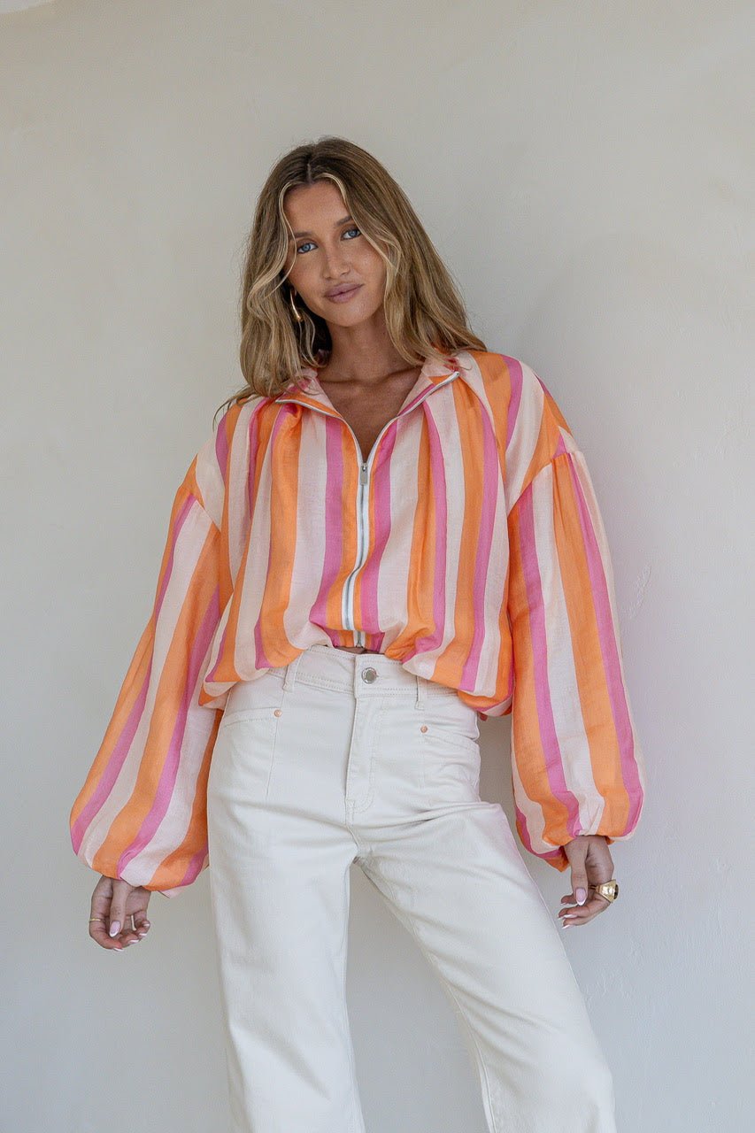 Striped Satin Jacket - Something For Me​​