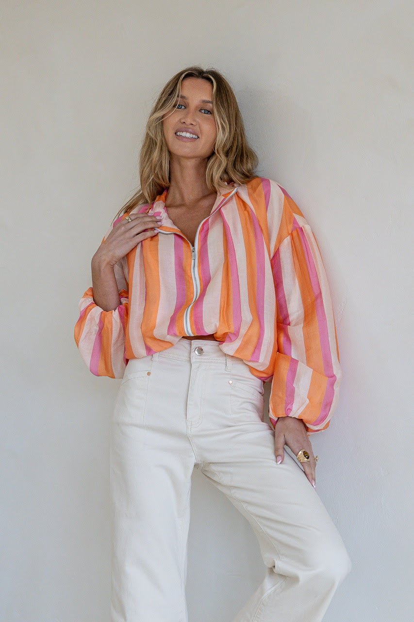 Striped Satin Jacket - Something For Me​​
