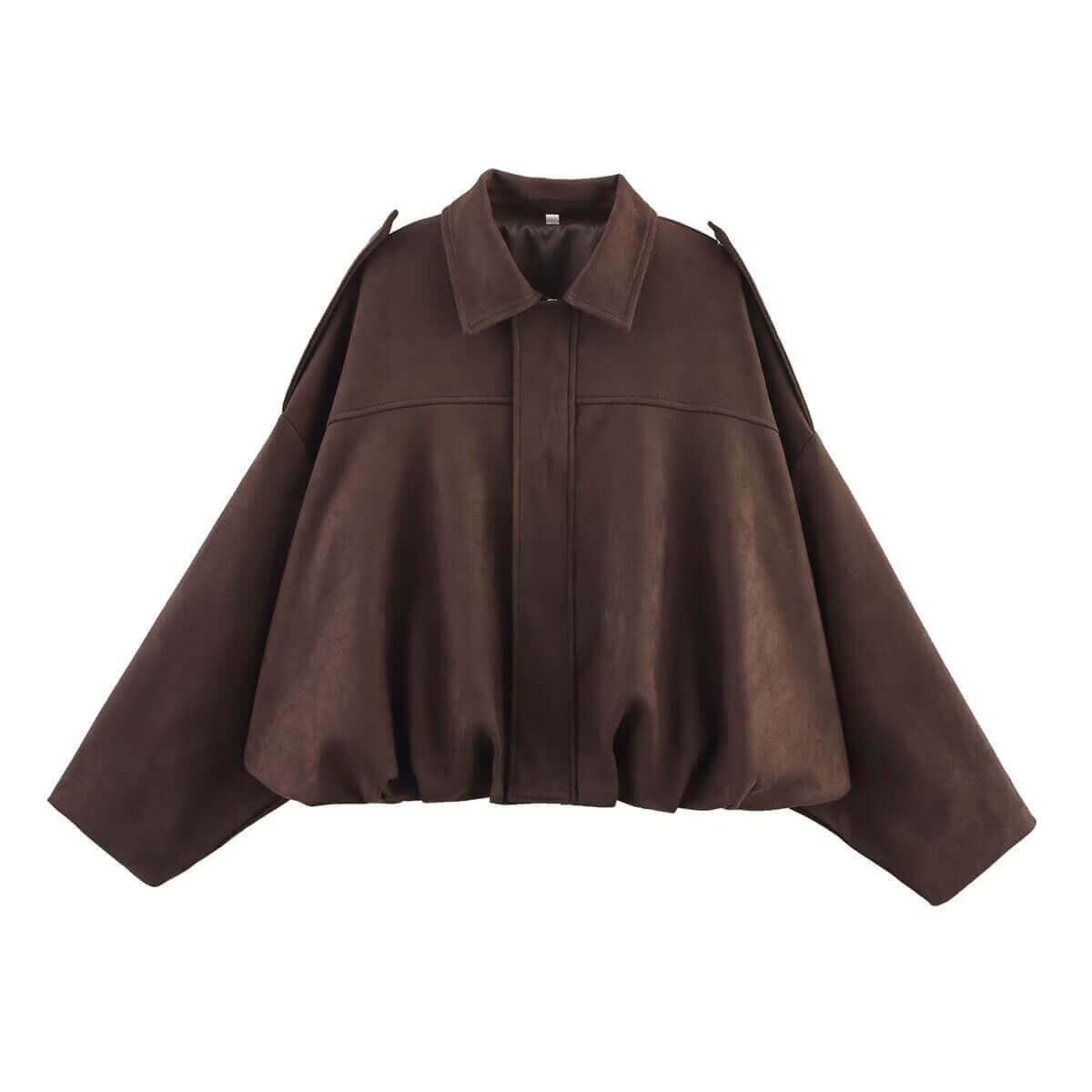 Suede Bomber Jacket (Chocolate) - Something For Me​​