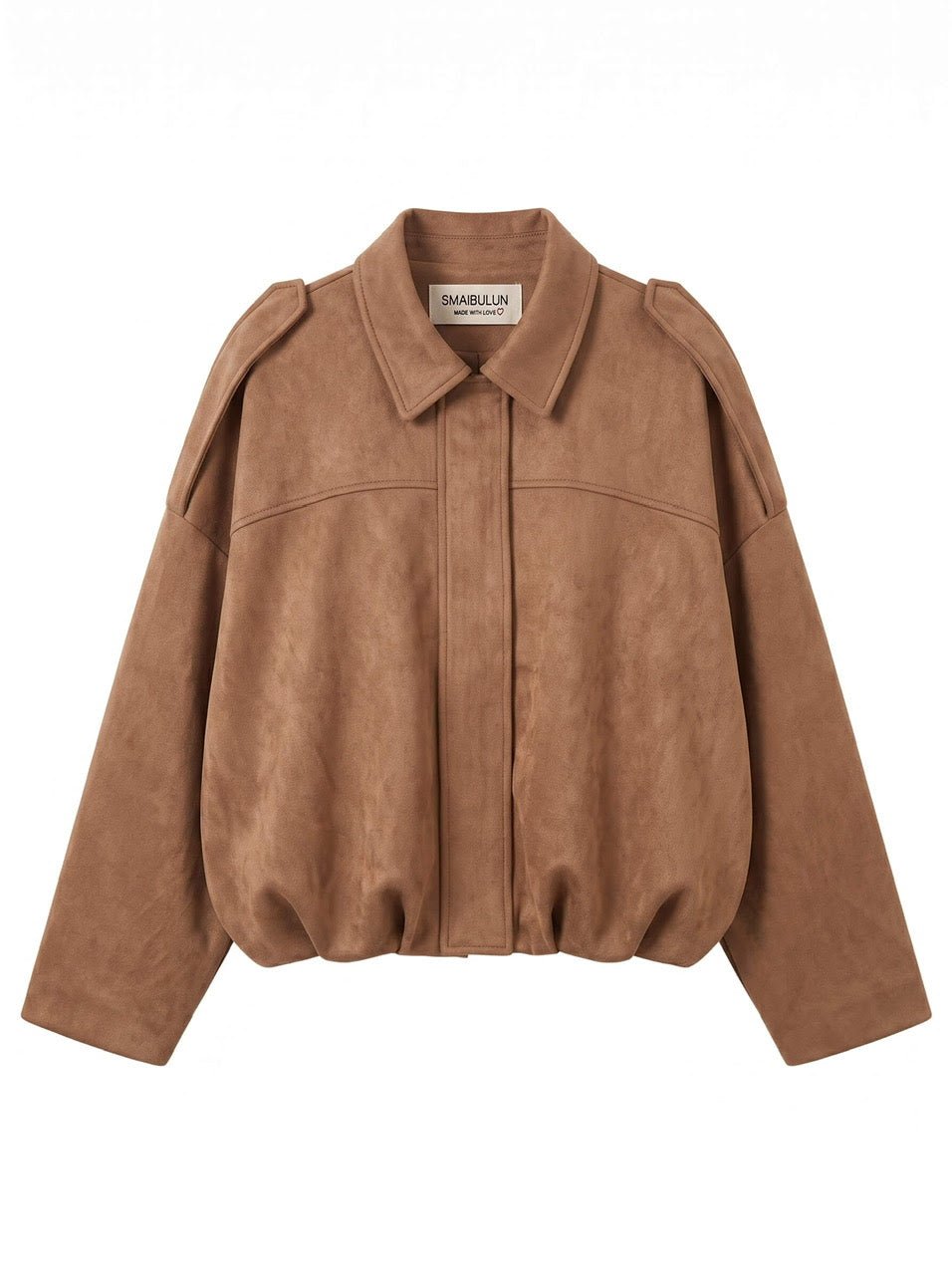 Suede Bomber Jacket (Soft Tan) - Something For Me​​