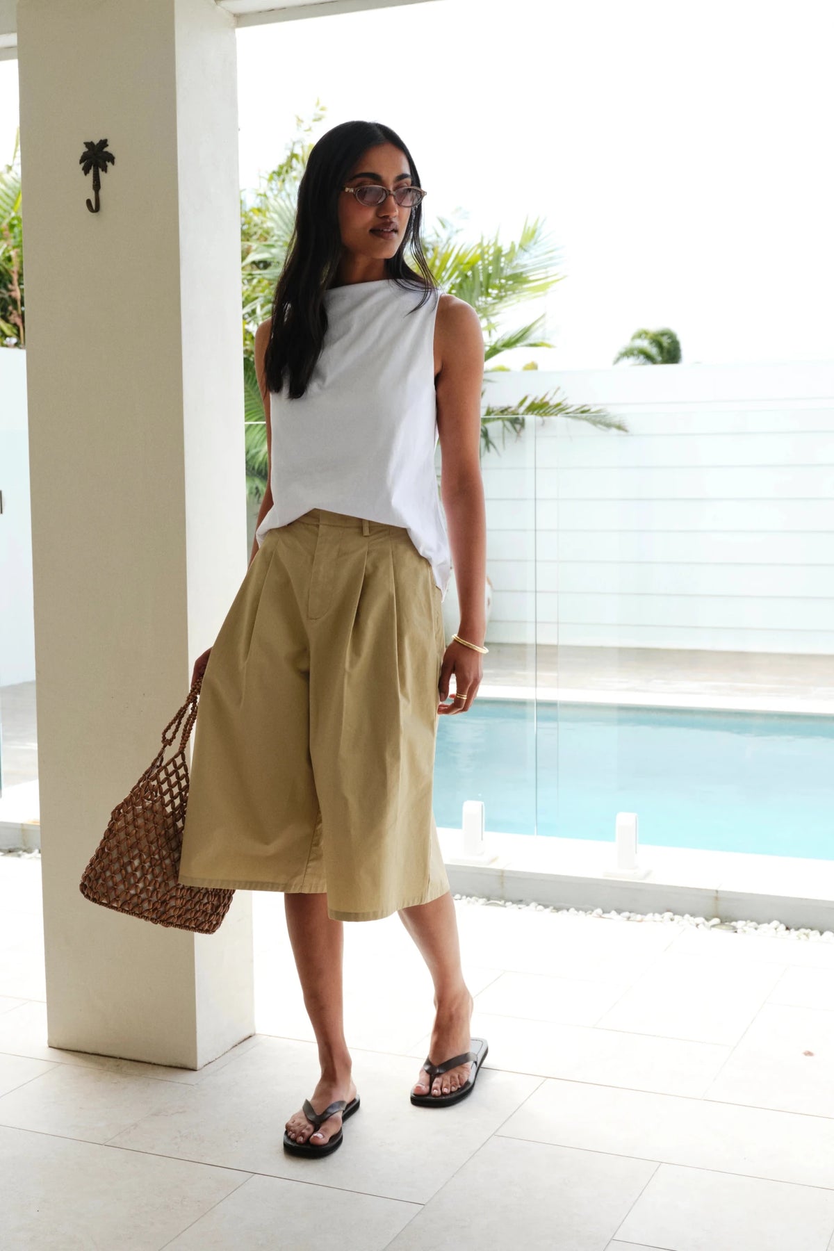 Tahlia Twist Strap Tank (White) - Something For Me​​
