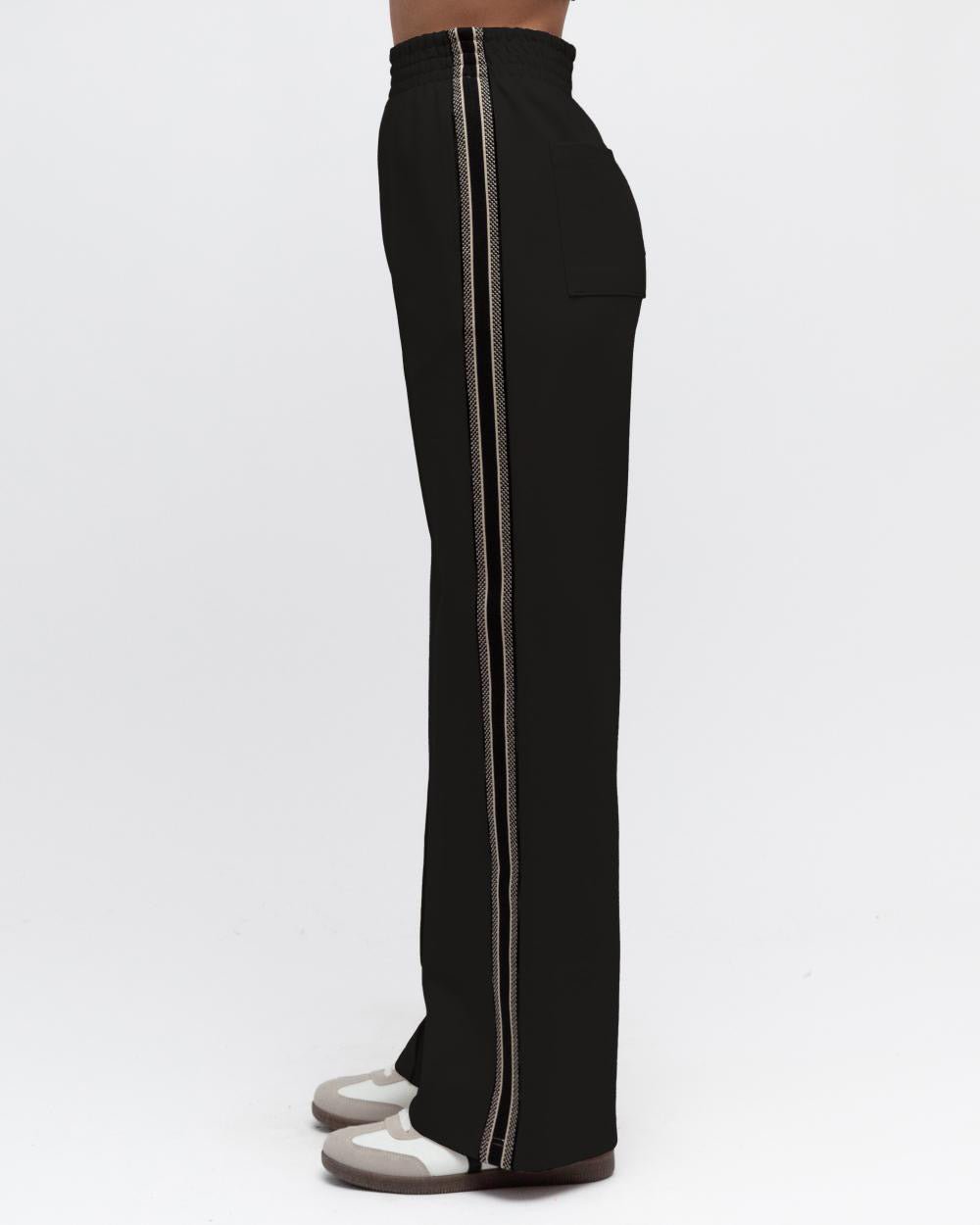 Talia Track Pants (Black/Sand) - Something For Me​​