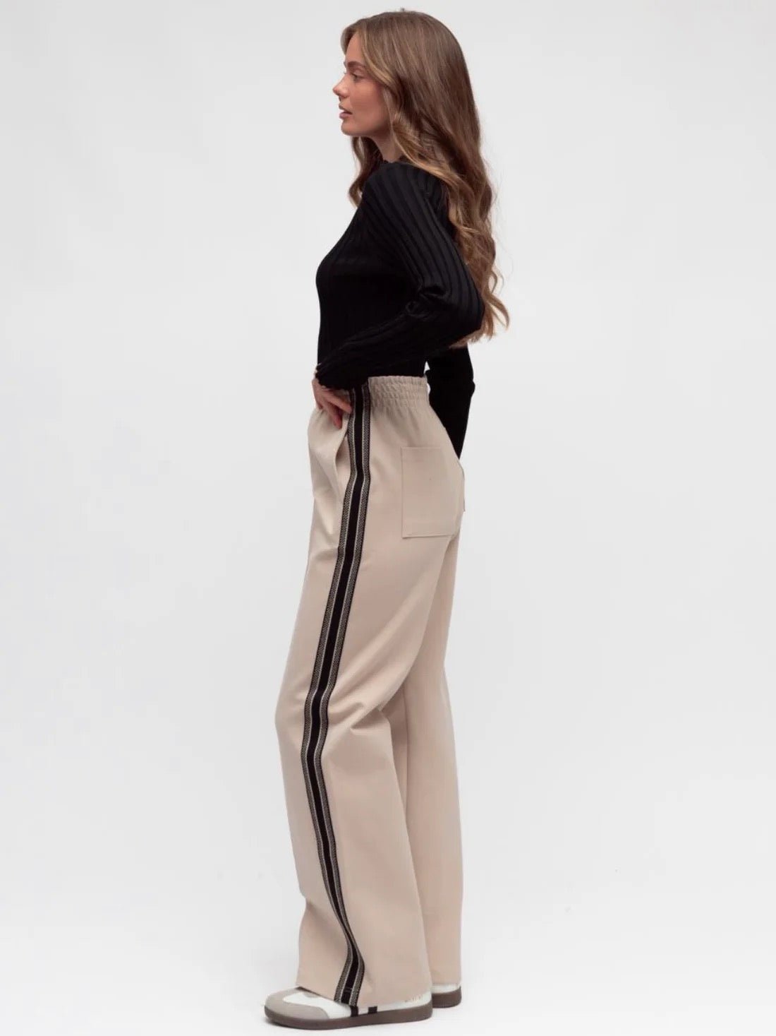Talia Track Pants (Sand) - Something For Me​​