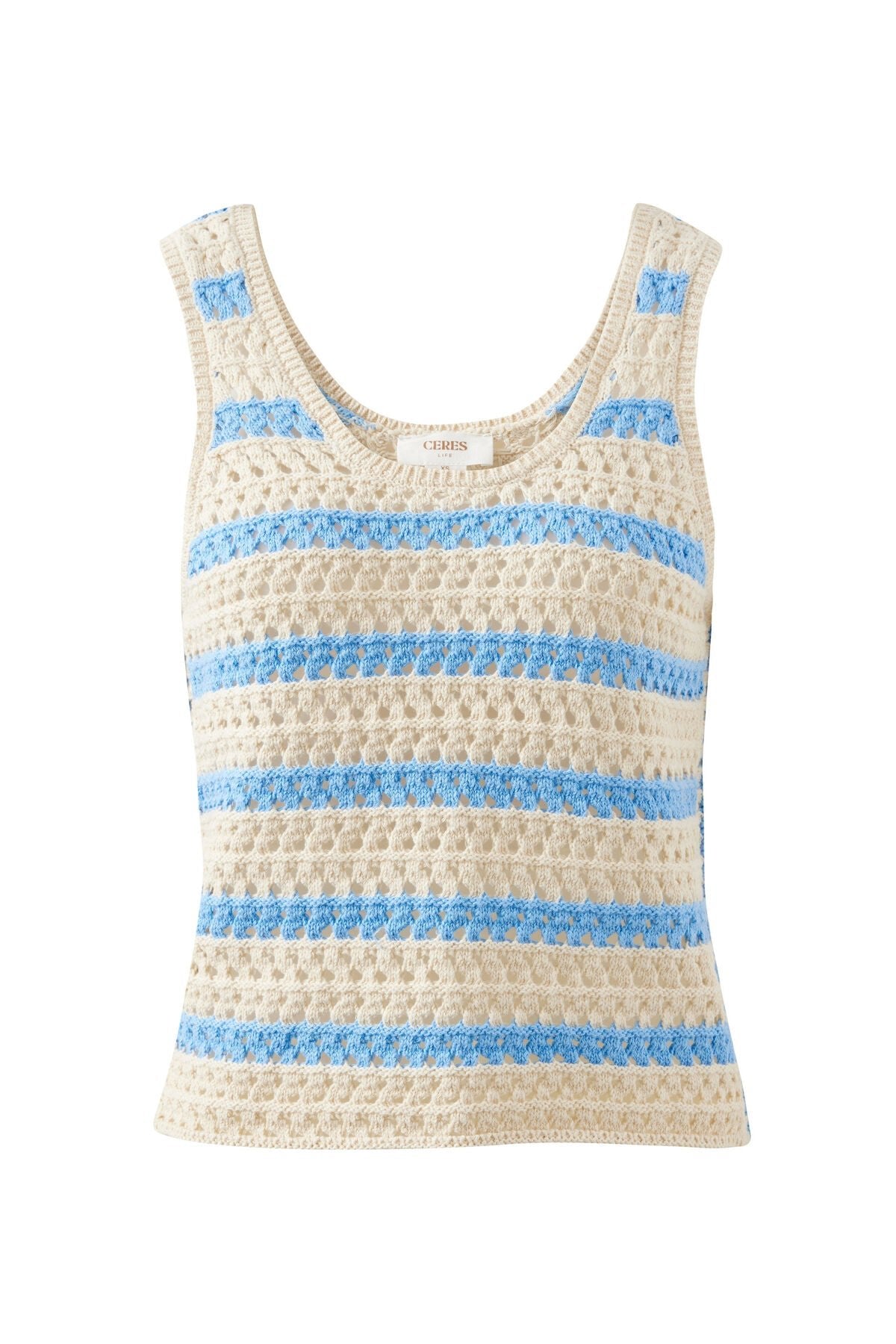 Talulah Knit Tank (Powder Blue Stripe) - Something For Me​​