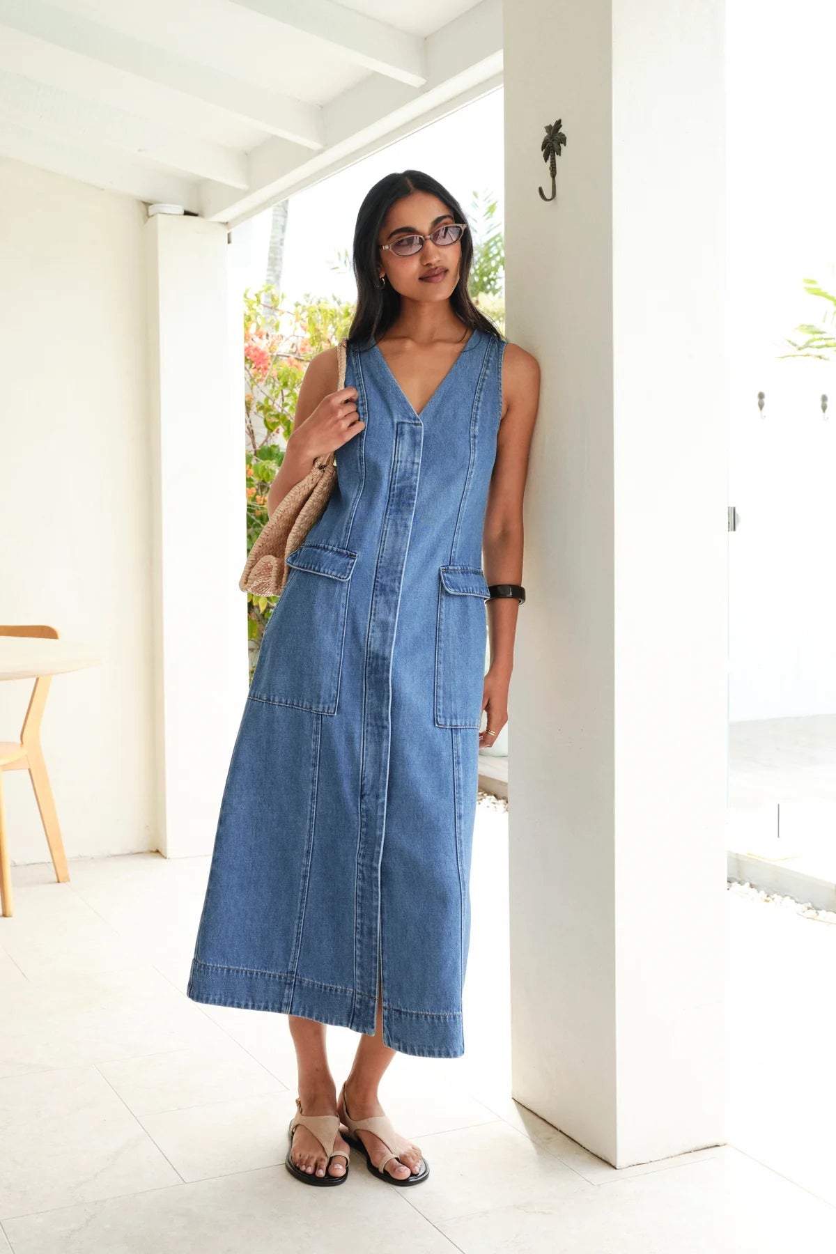 Taylor Denim Midi Dress (Fresh Indigo) - Something For Me​​