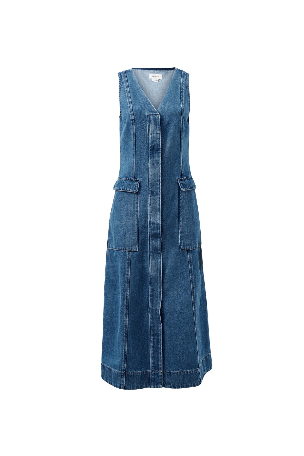 Taylor Denim Midi Dress (Fresh Indigo) - Something For Me​​
