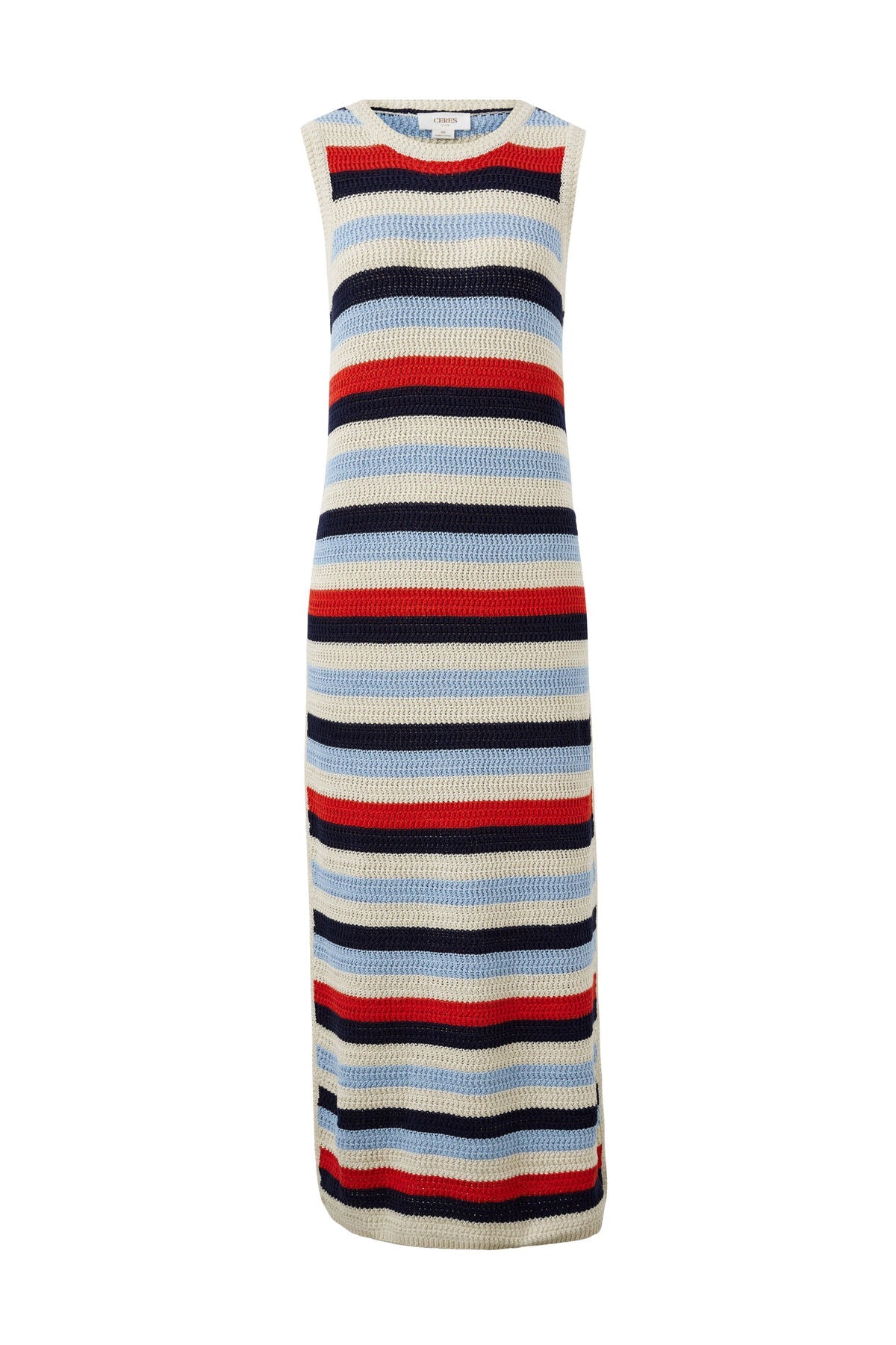 Textured Multi Stripe Knit Midi Dress - Something For Me​​