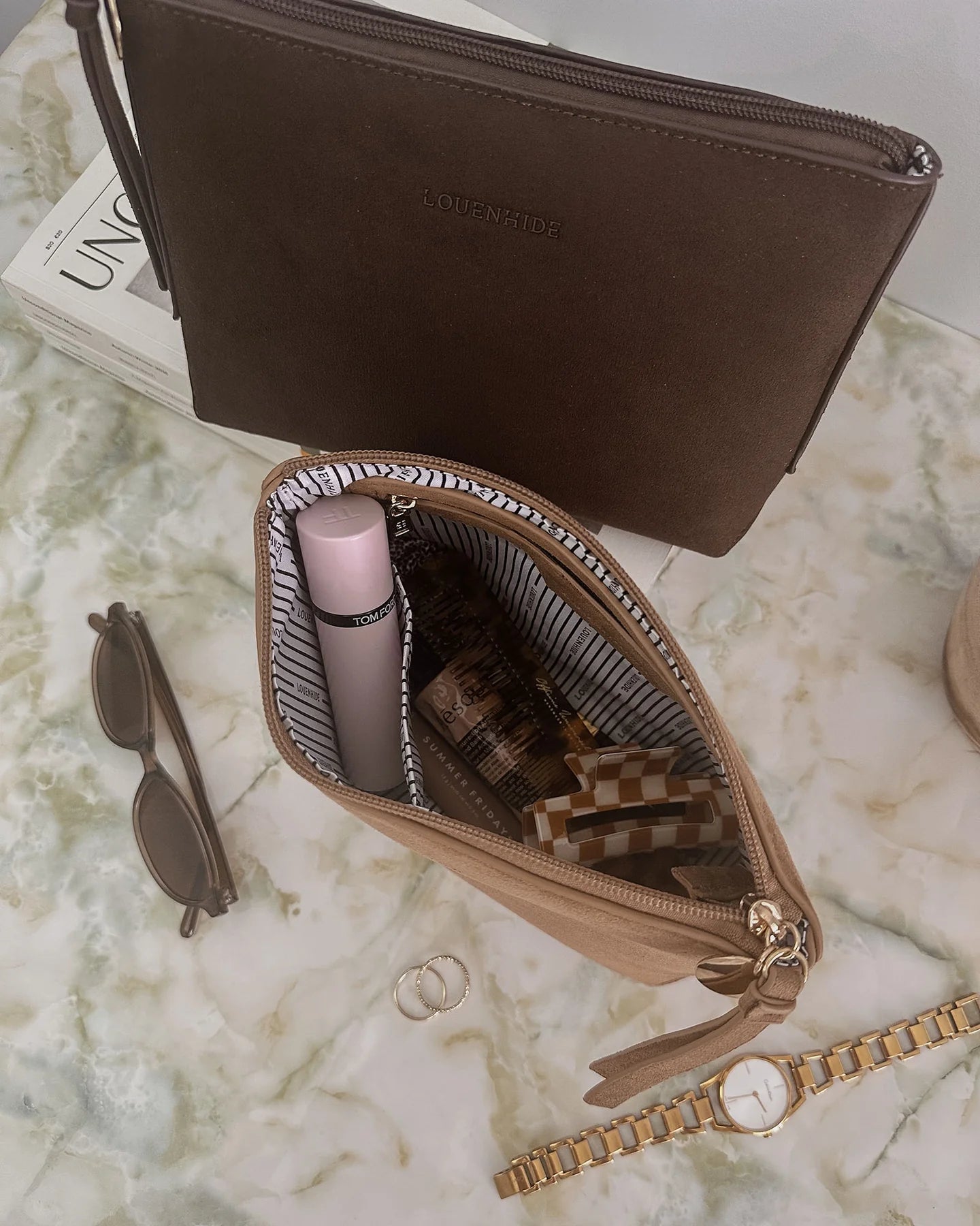 The Everyday Suedette Pouch (Honey) - Something For Me​​