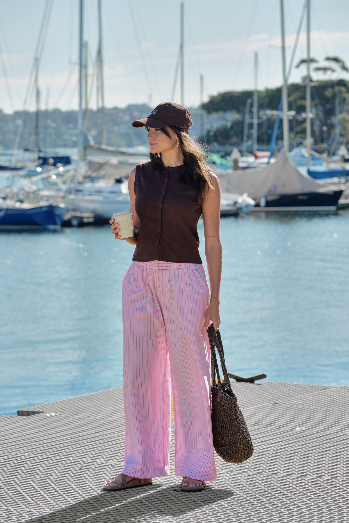 The Lounge Pant (Hibiscus Pink Triple Stripe) - Something For Me​​