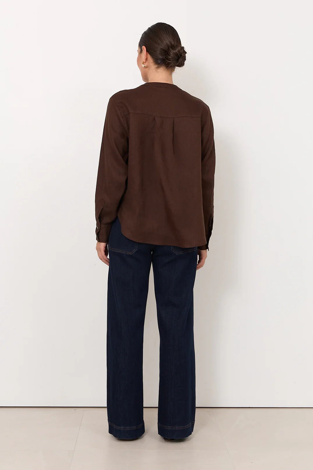 Thea Pleated Top (Chocolate) - Something For Me​​
