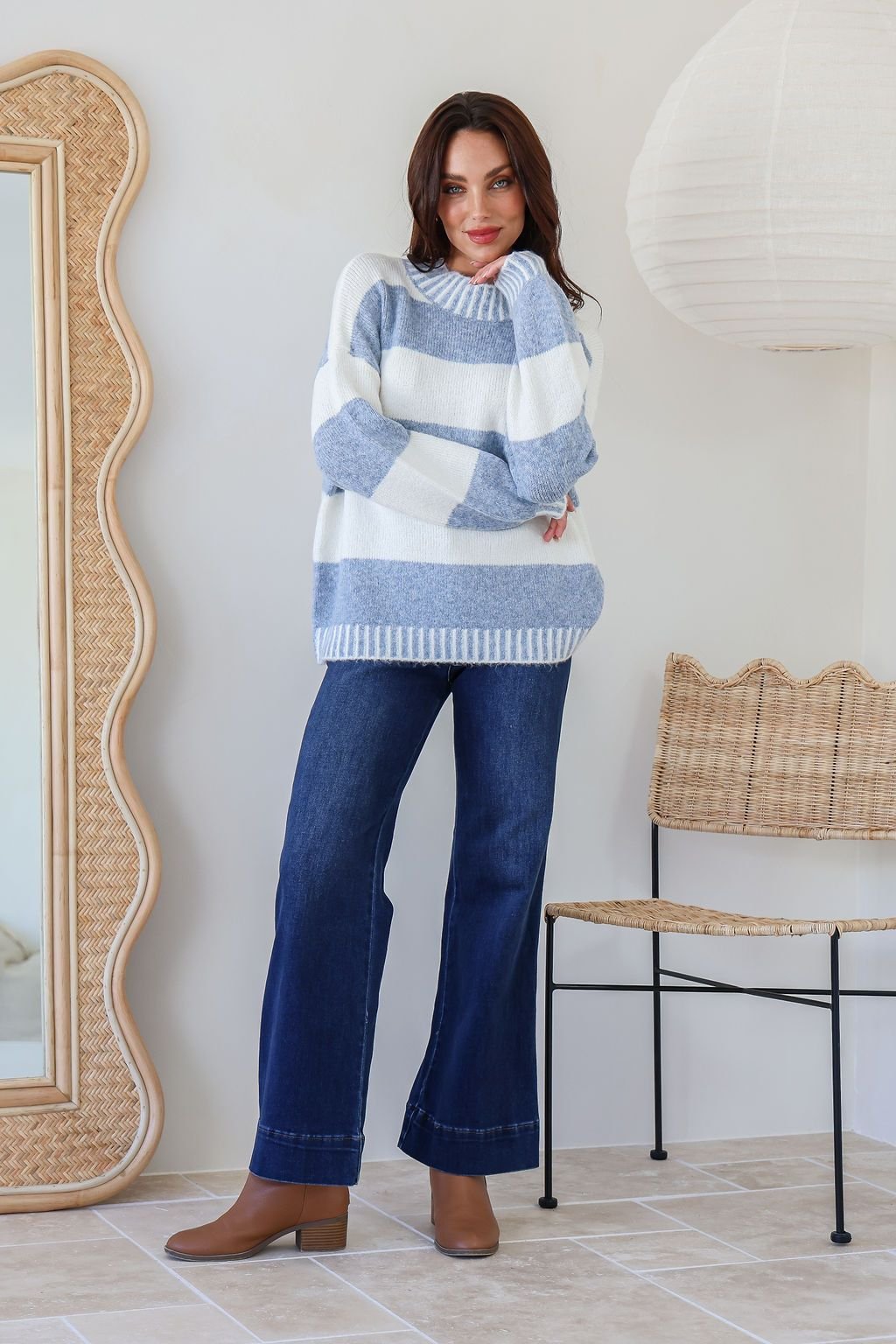 Tilly Knit (Blue/Ivory) - Something For Me​​
