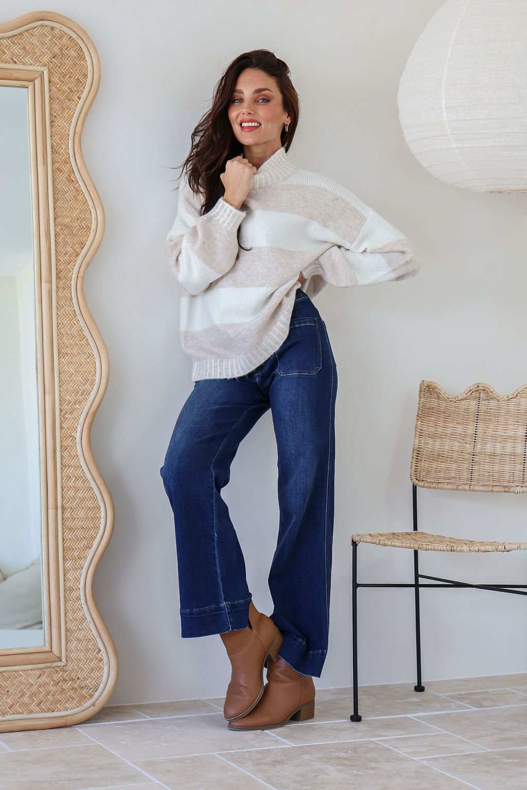 Tilly Knit (Latte/Ivory) - Something For Me​​