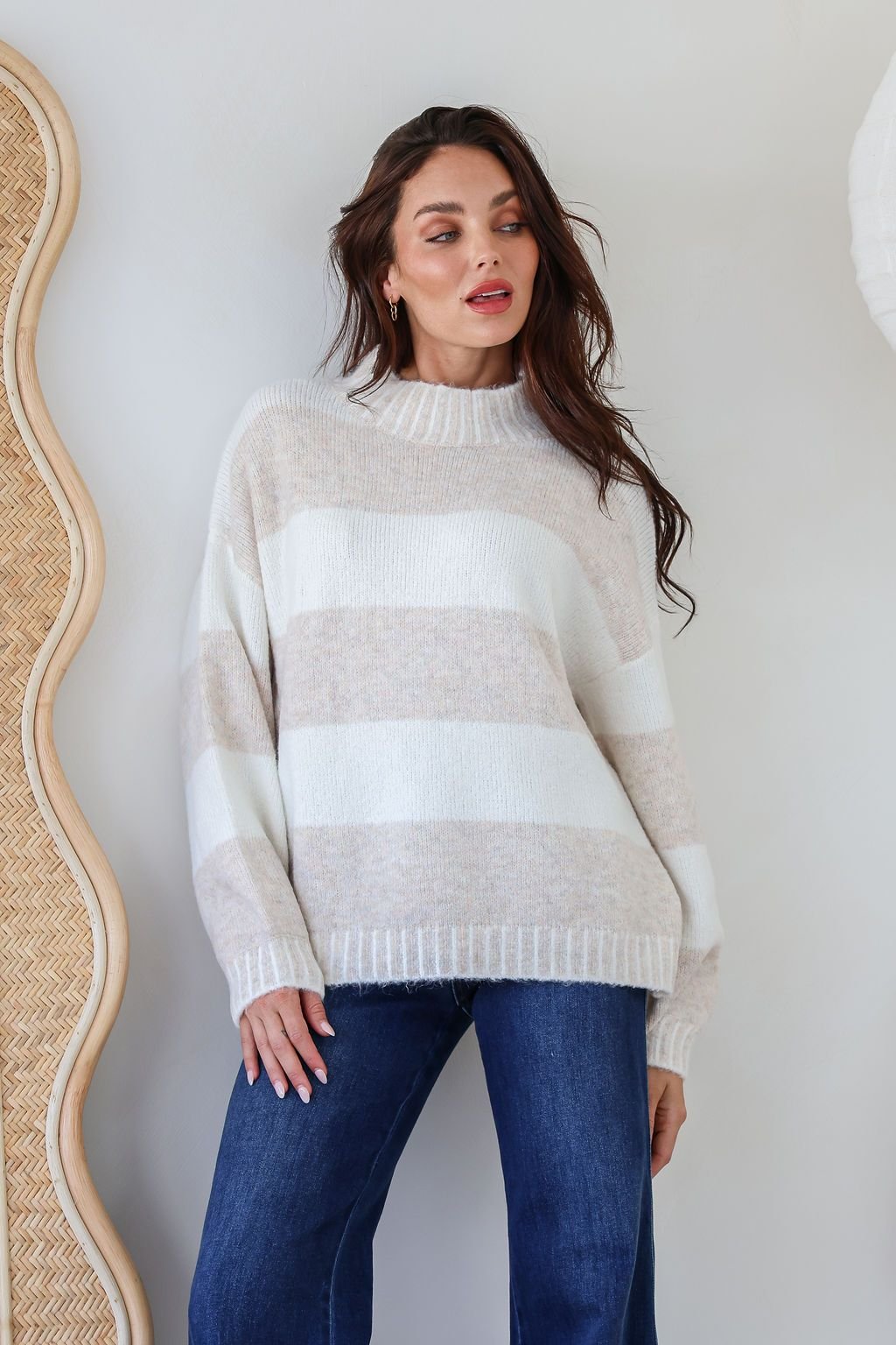 Tilly Knit (Latte/Ivory) - Something For Me​​