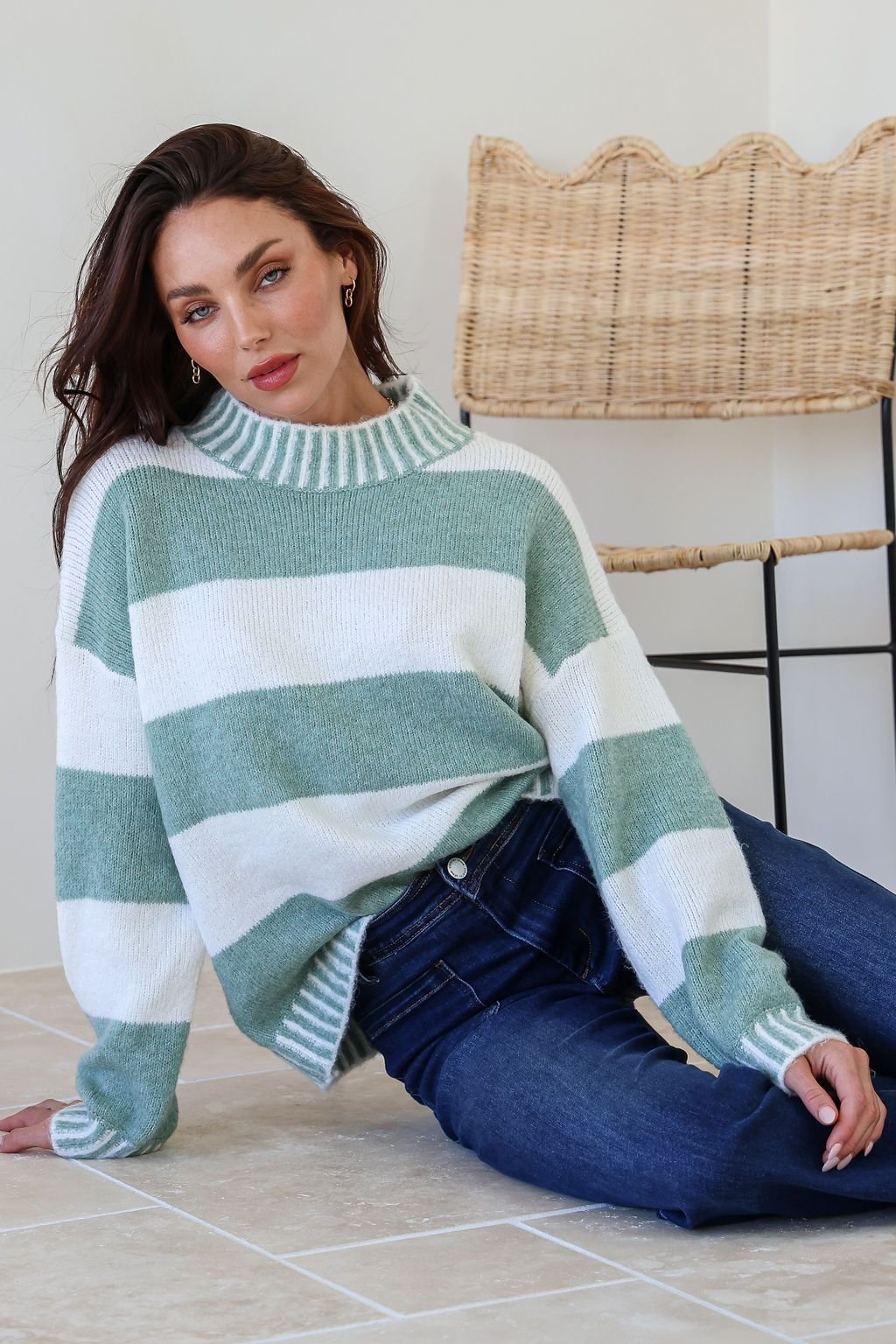 Tilly Knit (Sage/Ivory) - Something For Me​​
