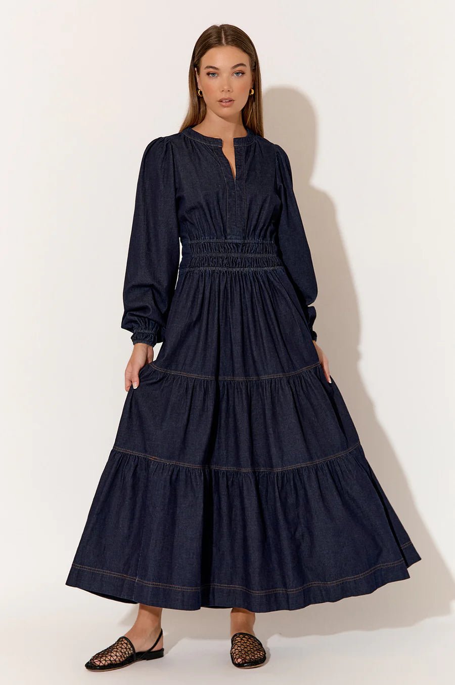 Violette Long Sleeve Denim Dress - Something For Me​​