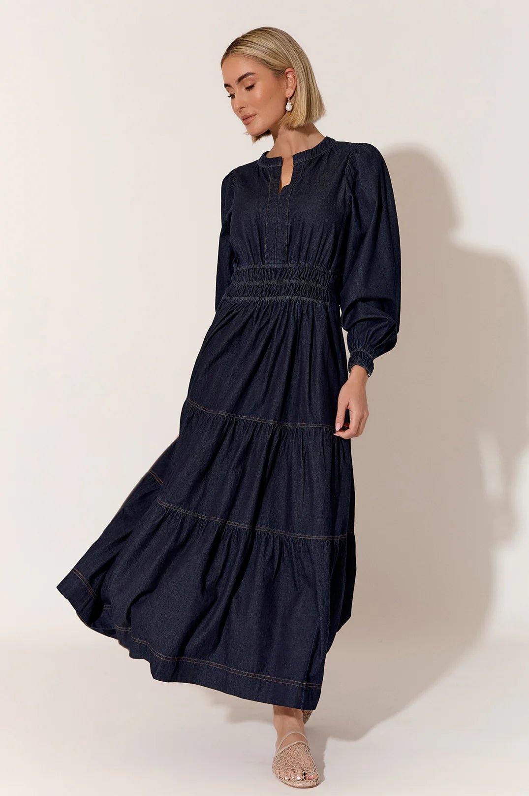 Violette Long Sleeve Denim Dress - Something For Me​​