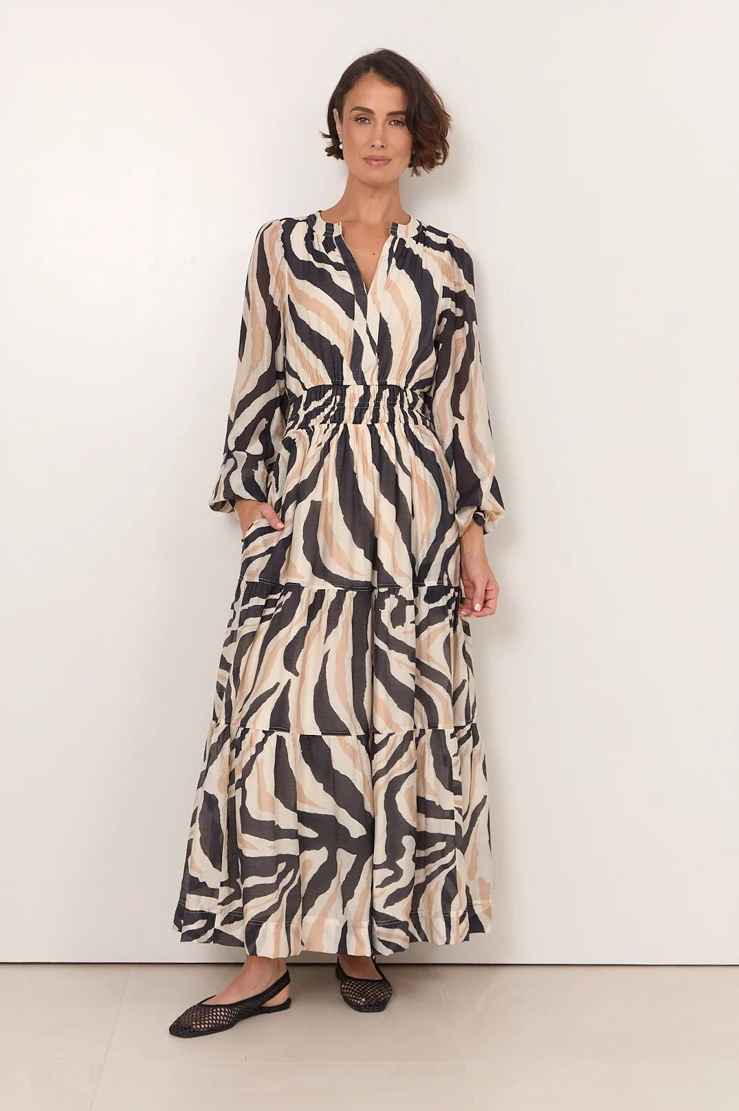 Violette Zebra Print Maxi Dress - Something For Me​​