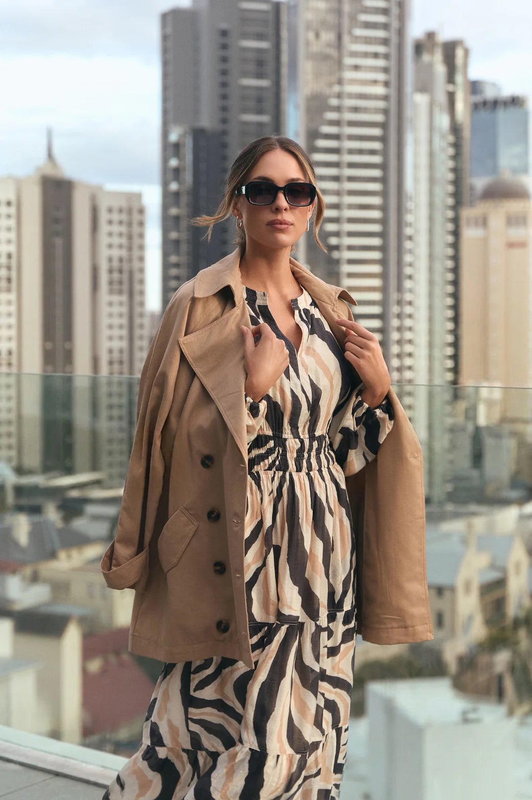 Violette Zebra Print Maxi Dress - Something For Me​​