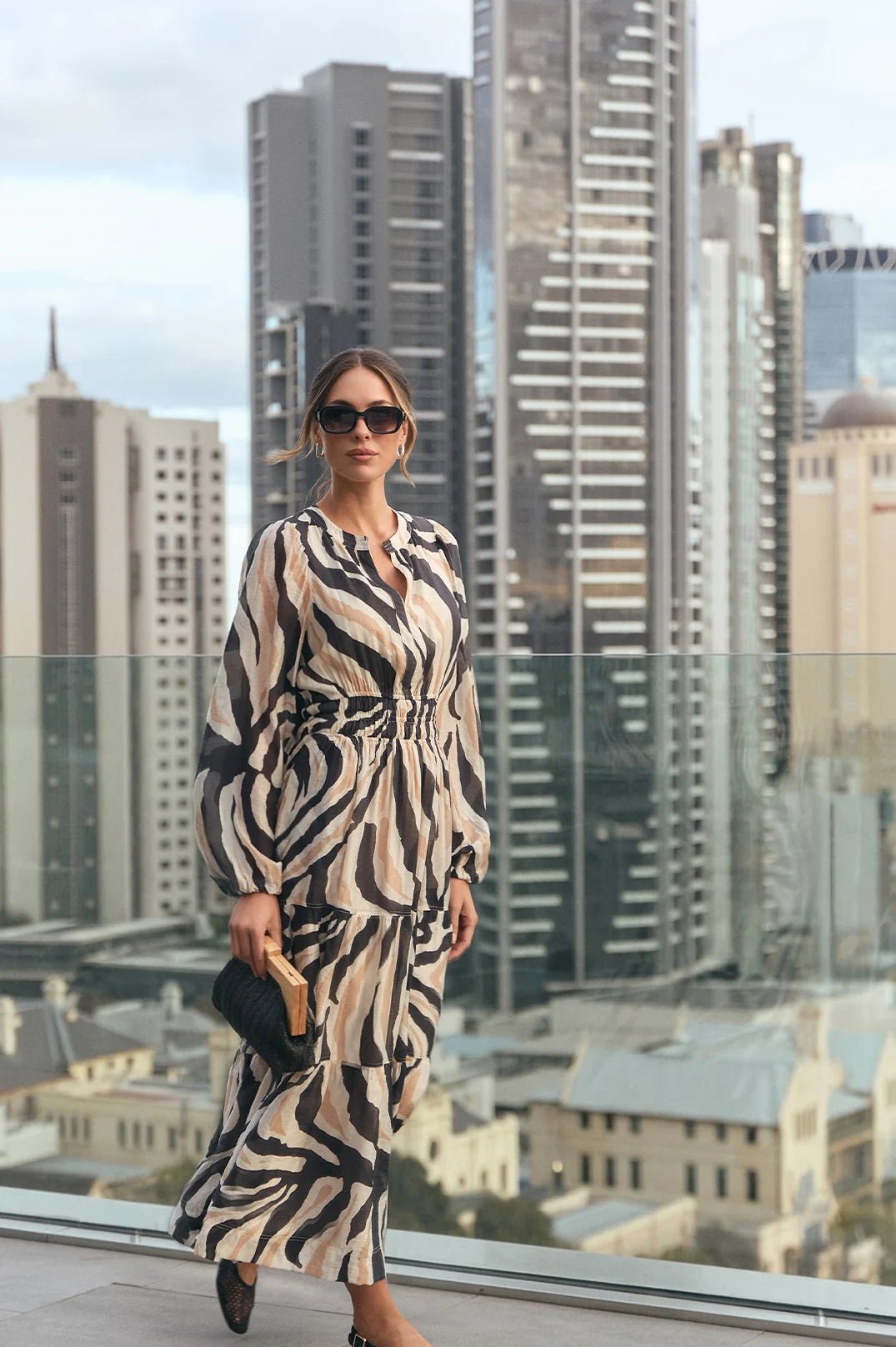 Violette Zebra Print Maxi Dress - Something For Me​​