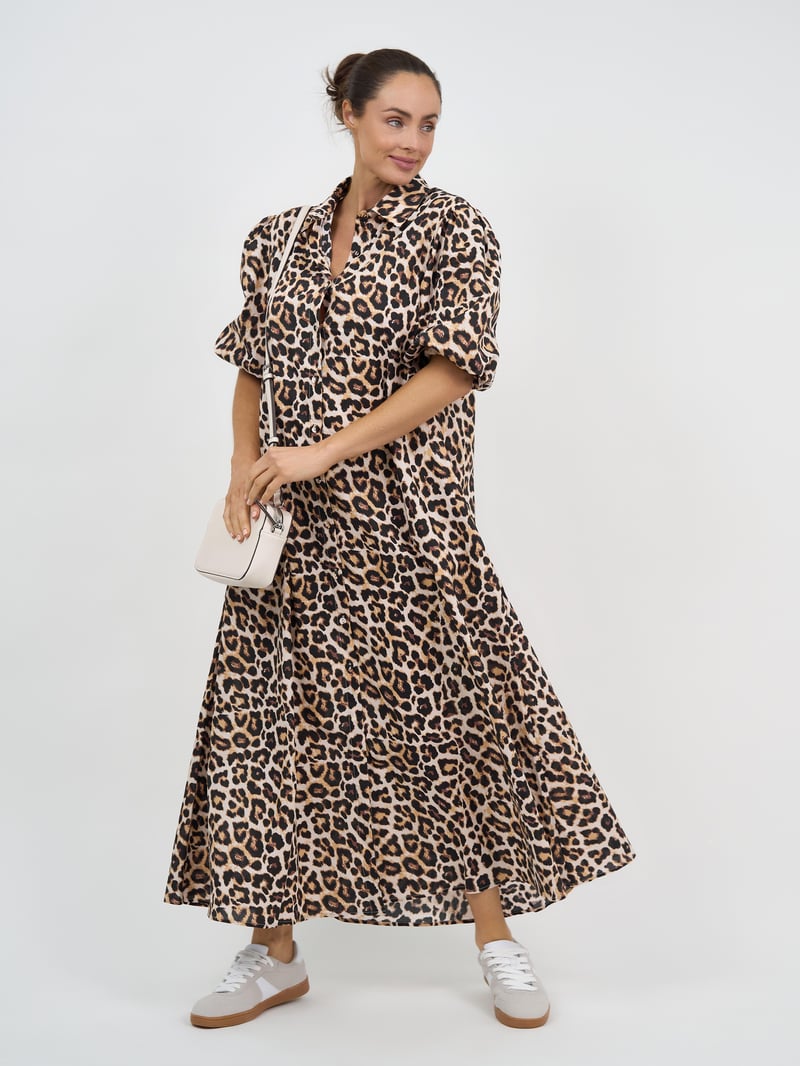 Maxi Cotton Shirt Dress (Natural)