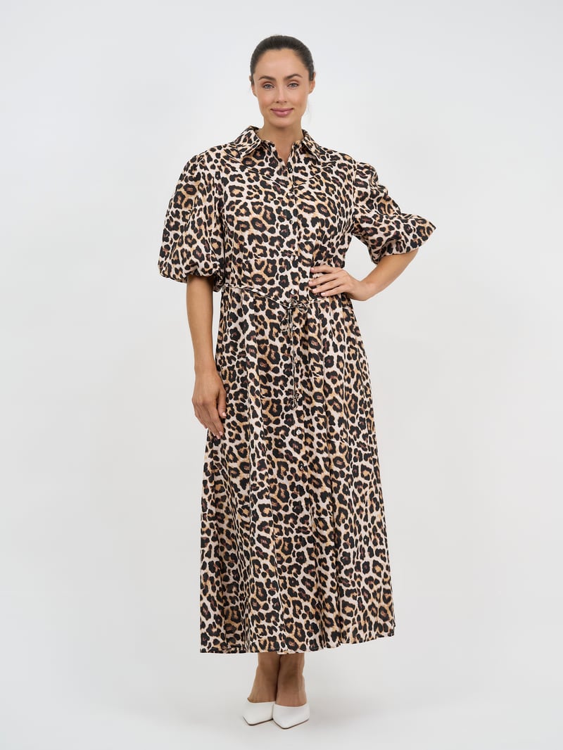 Maxi Cotton Shirt Dress (Natural)