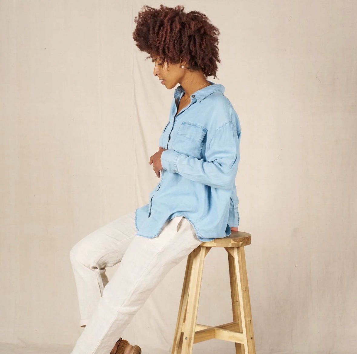 Abby Shirt (Light Blue) - Something For Me​​
