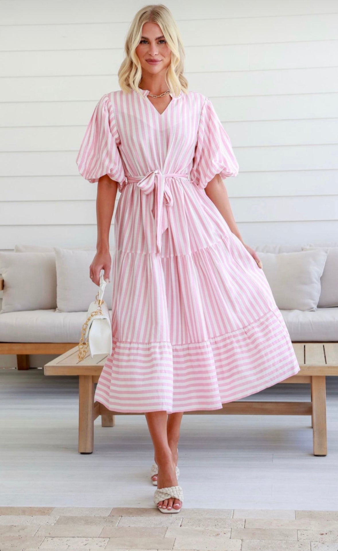 Amelia Dress (Pink Stripe) - Something For Me​​