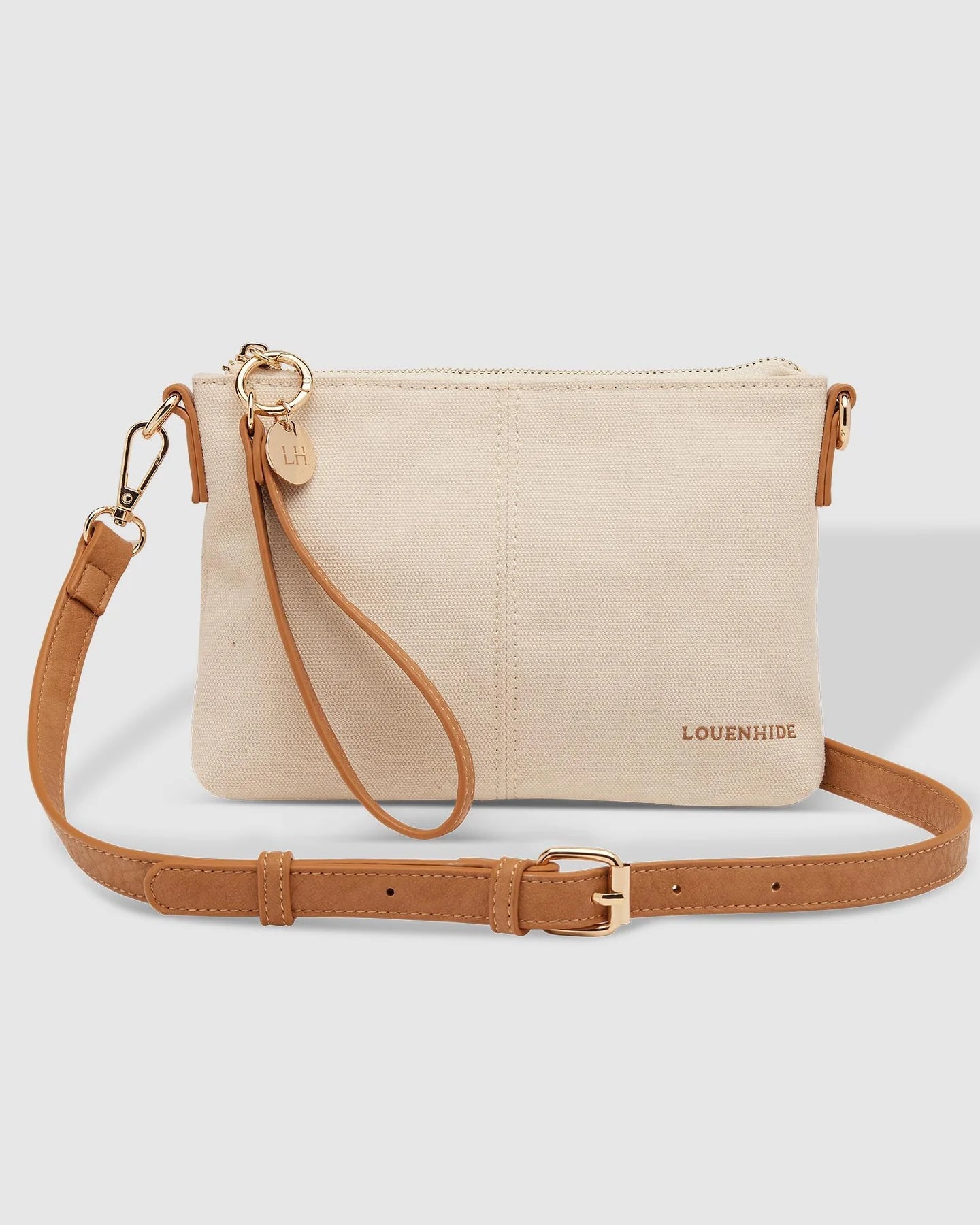 Baby Sophie Crossbody Bag (Cream Canvas/Camel) - Something For Me​​