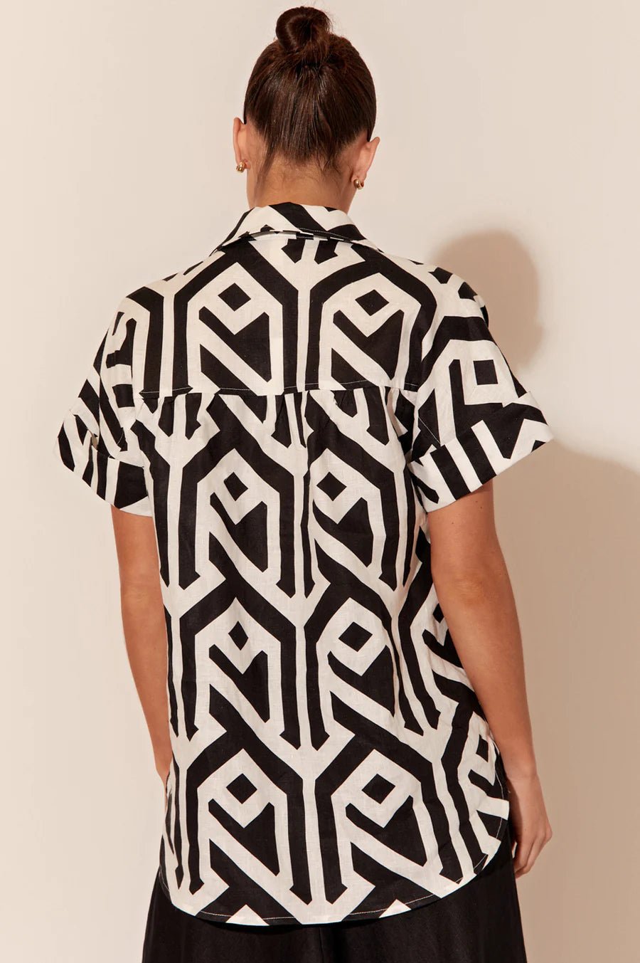 Bryony Short Sleeve Geometric Shirt (Print) - Something For Me​​